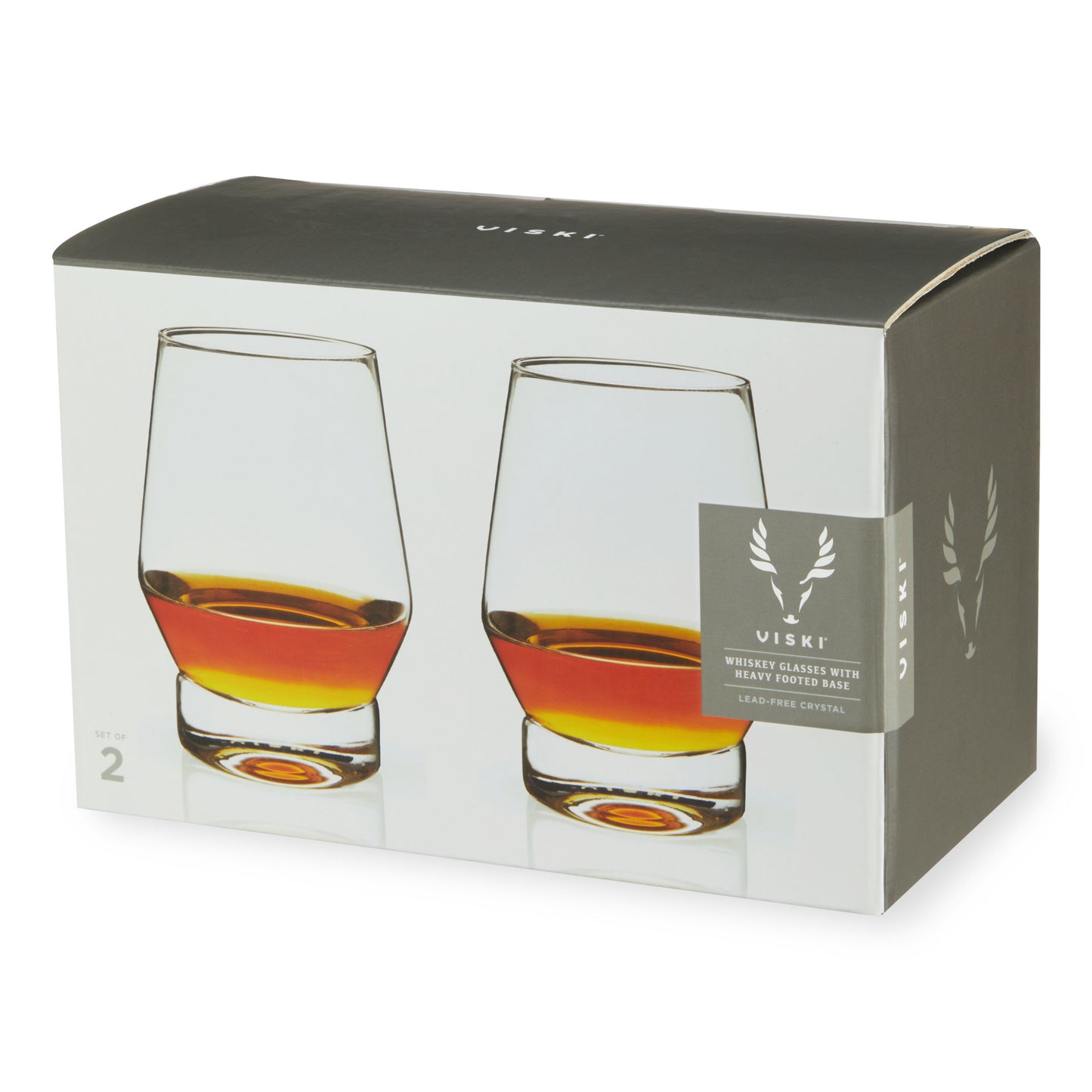 Raye Weighted Crystal Whiskey Glasses Viski® (Set of 2)