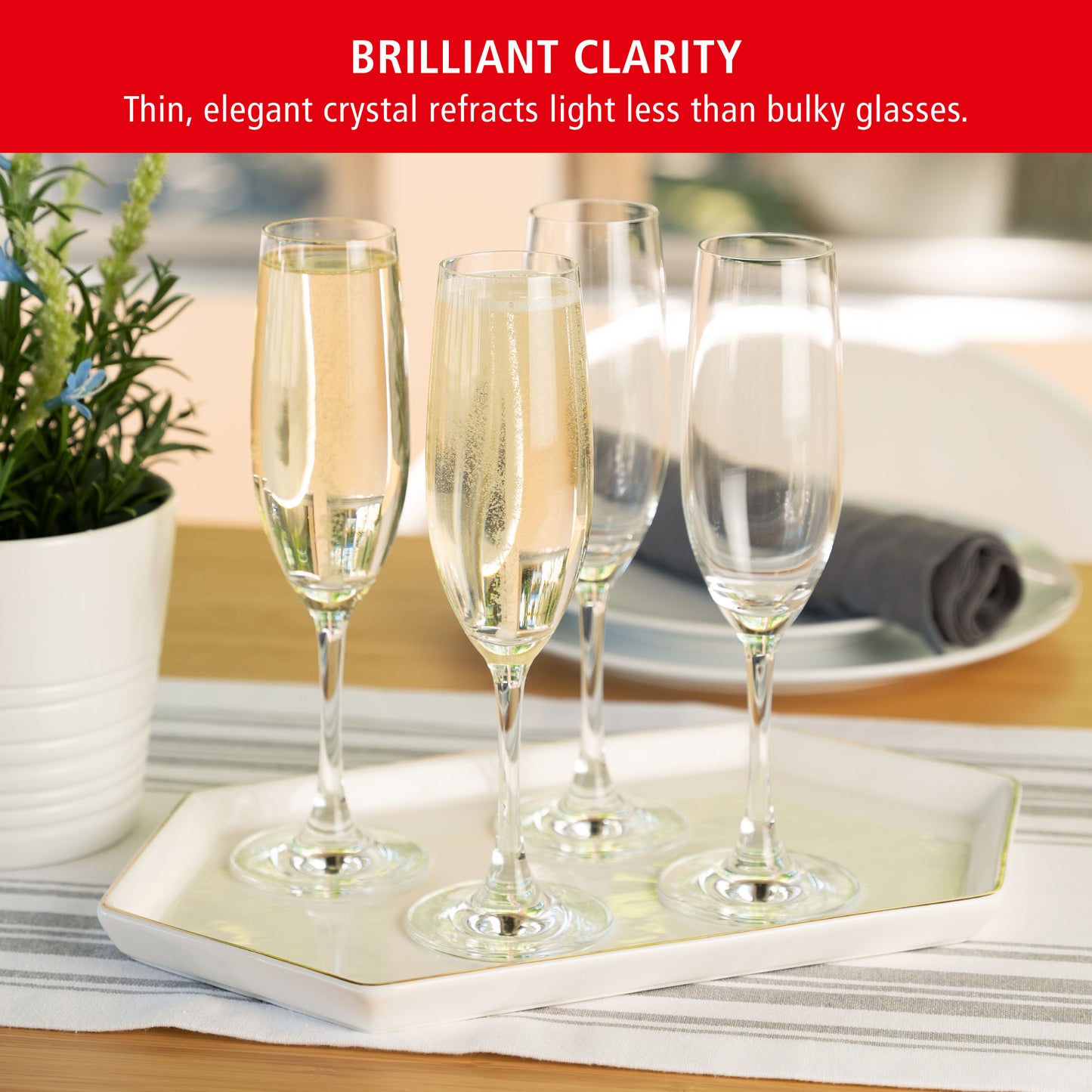 Spiegelau Wine Lovers Champagne Flutes, Set of 4 | Barsonist