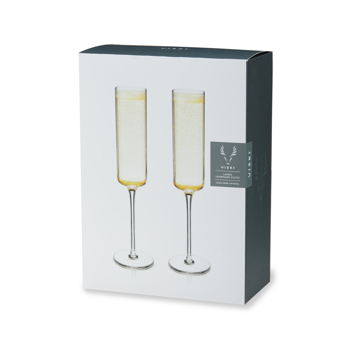 Laurel Crystal Champagne Flutes Viski®