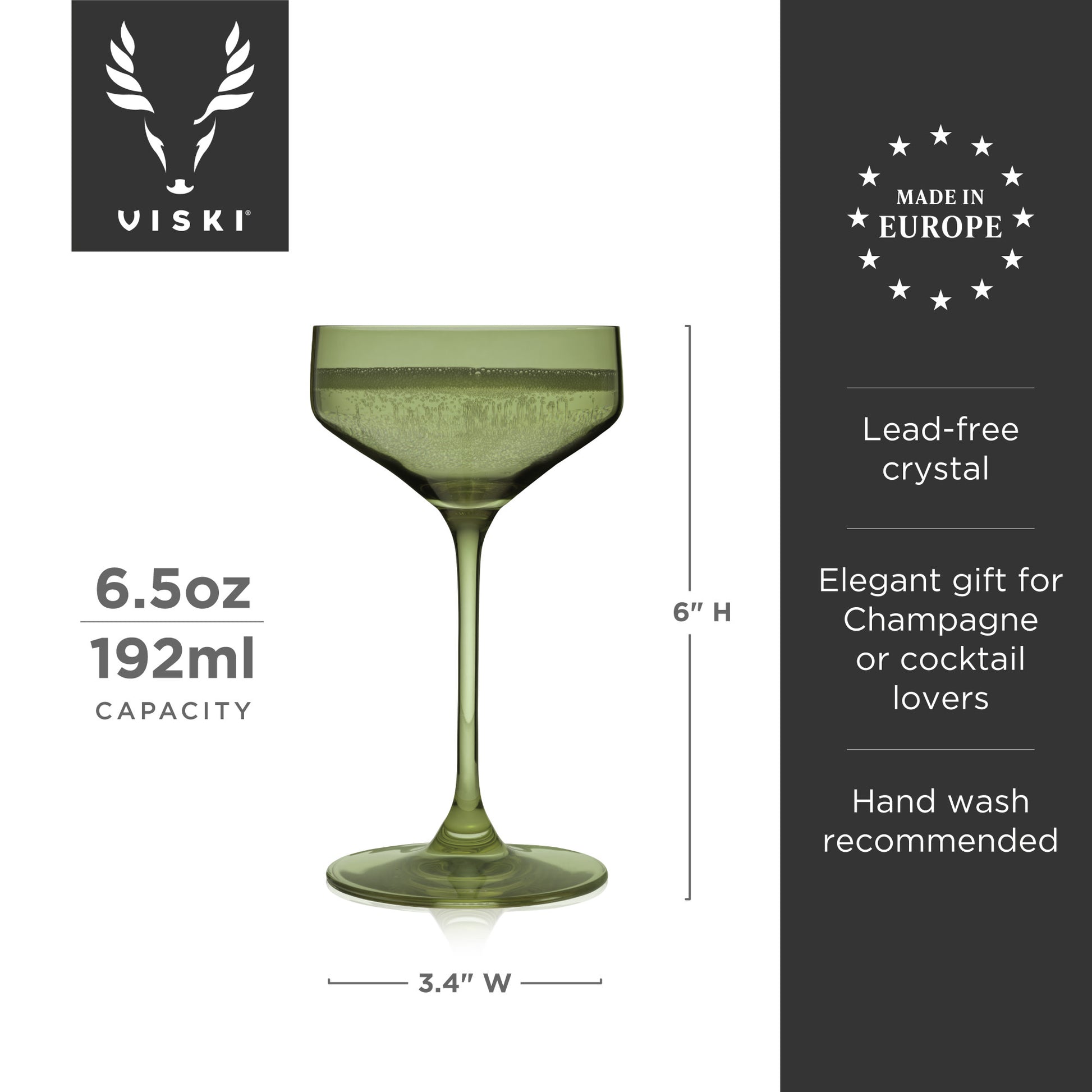 Reserve Nouveau Sage Coupe Glasses Viski® (Set of 2)