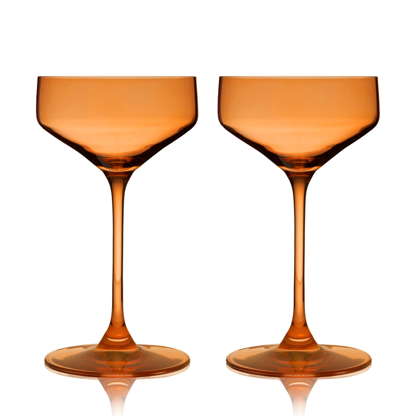Reserve Nouveau Amber Coupe Glasses Viski® (Set of 2)