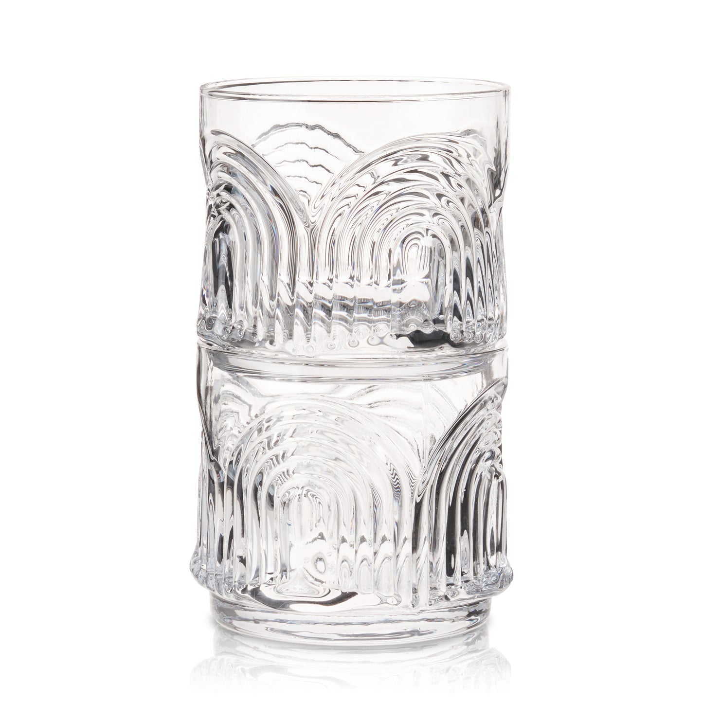Deco Beau Crystal Lowball Tumblers Viski®