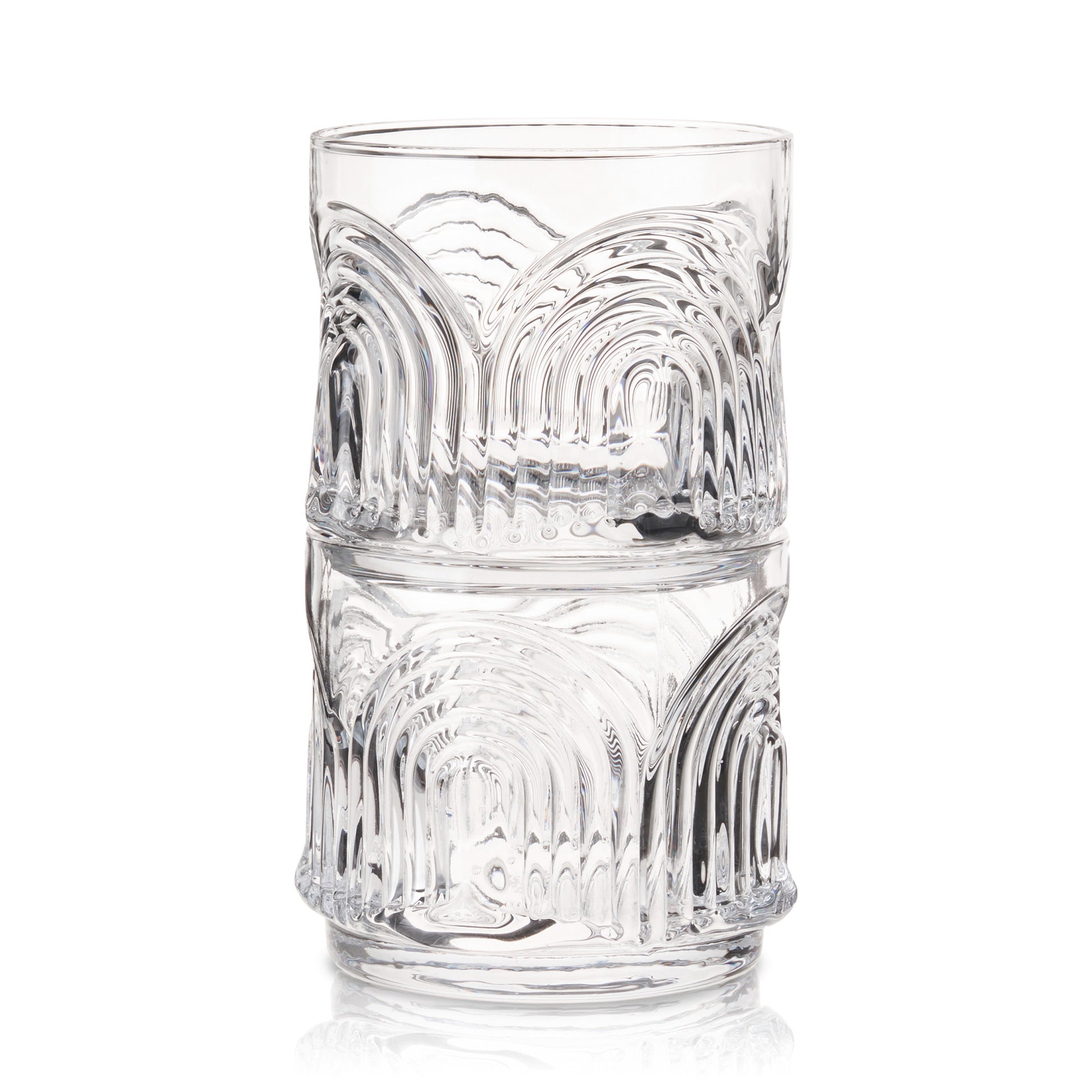 Deco Beau Crystal Lowball Tumblers Viski®