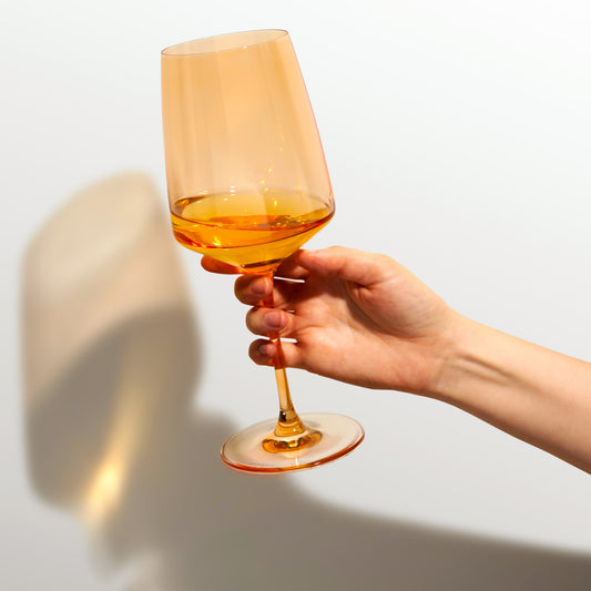 Reserve Nouveau Topaz Wine Glasses Viski® (Set of 2)
