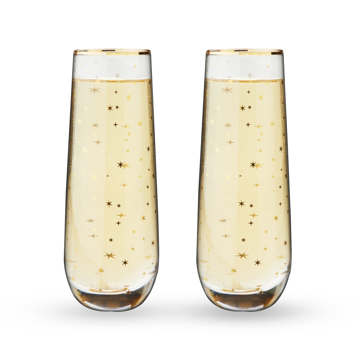 Starlight Stemless Champagne Flutes Twine® (Set of 2)