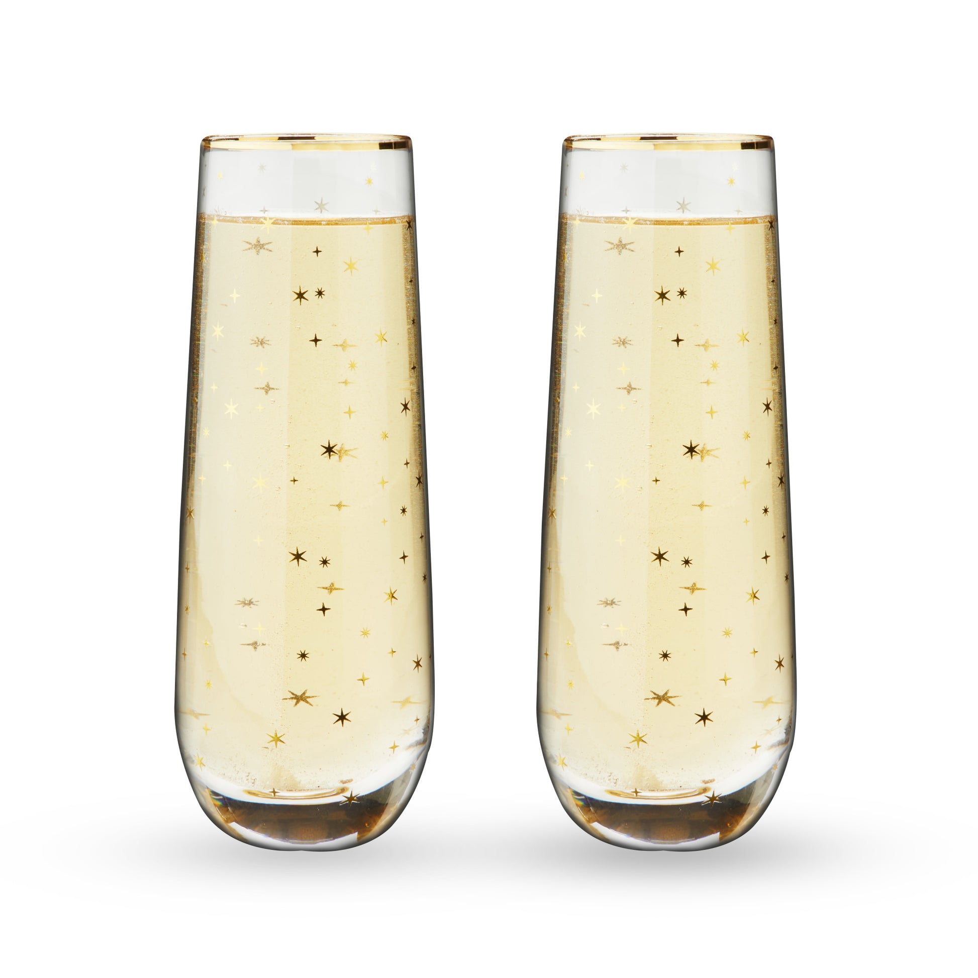 Starlight Stemless Champagne Flutes Twine® (Set of 2)