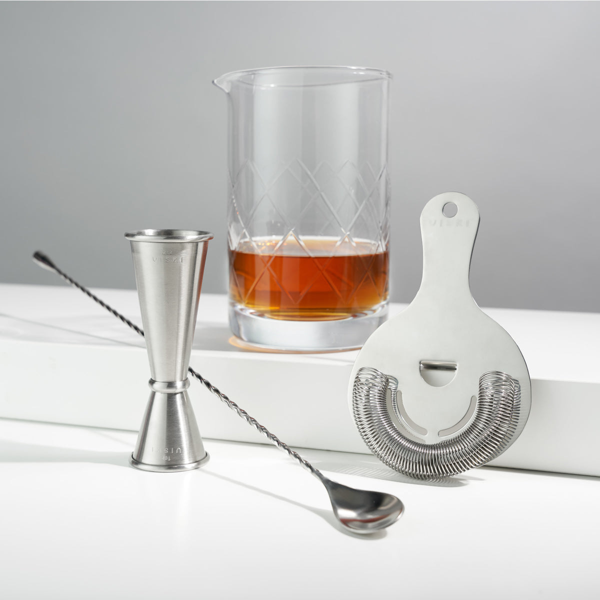 4 Piece Stainless Steel Mixologist Barware Set Viski®