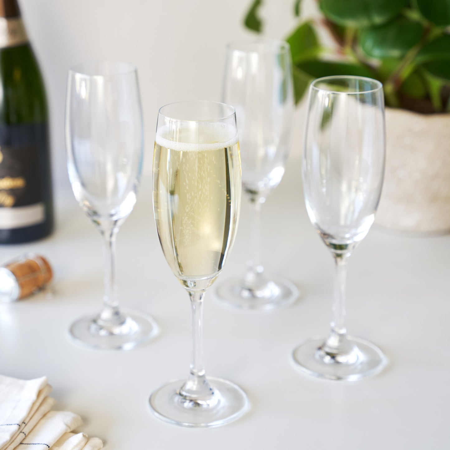Cuvée Set of 4 Champagne Flutes by True