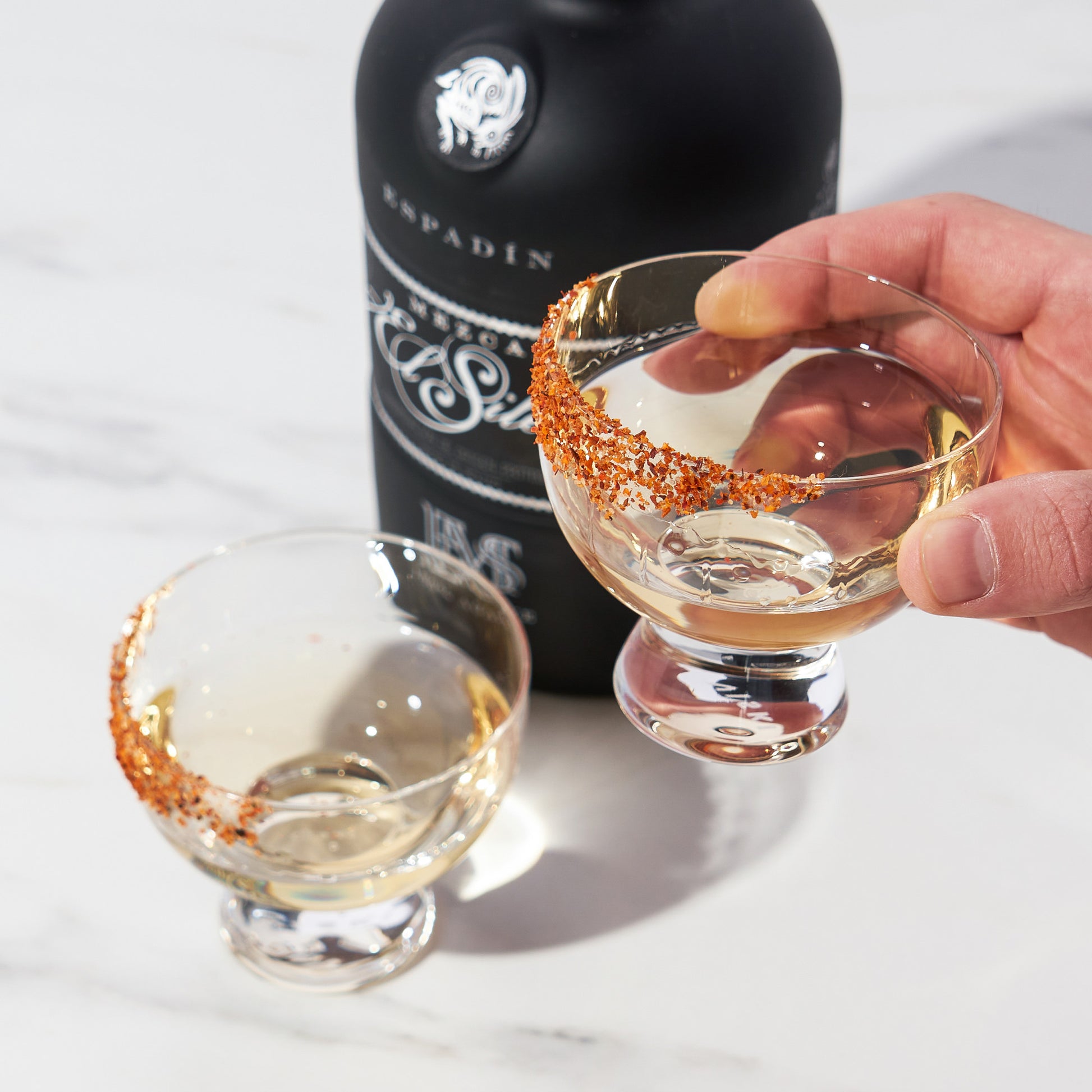 Raye Crystal Mezcal Glasses by Viski, Set of 2 | Barsonist