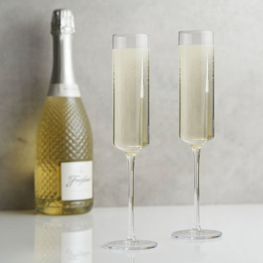 Laurel Crystal Champagne Flutes Viski®