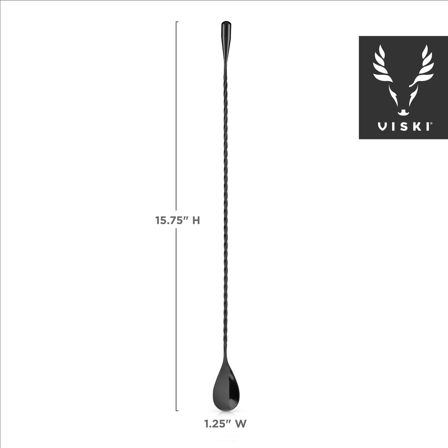 40 CM Gunmetal Weighted Barspoon Viski®