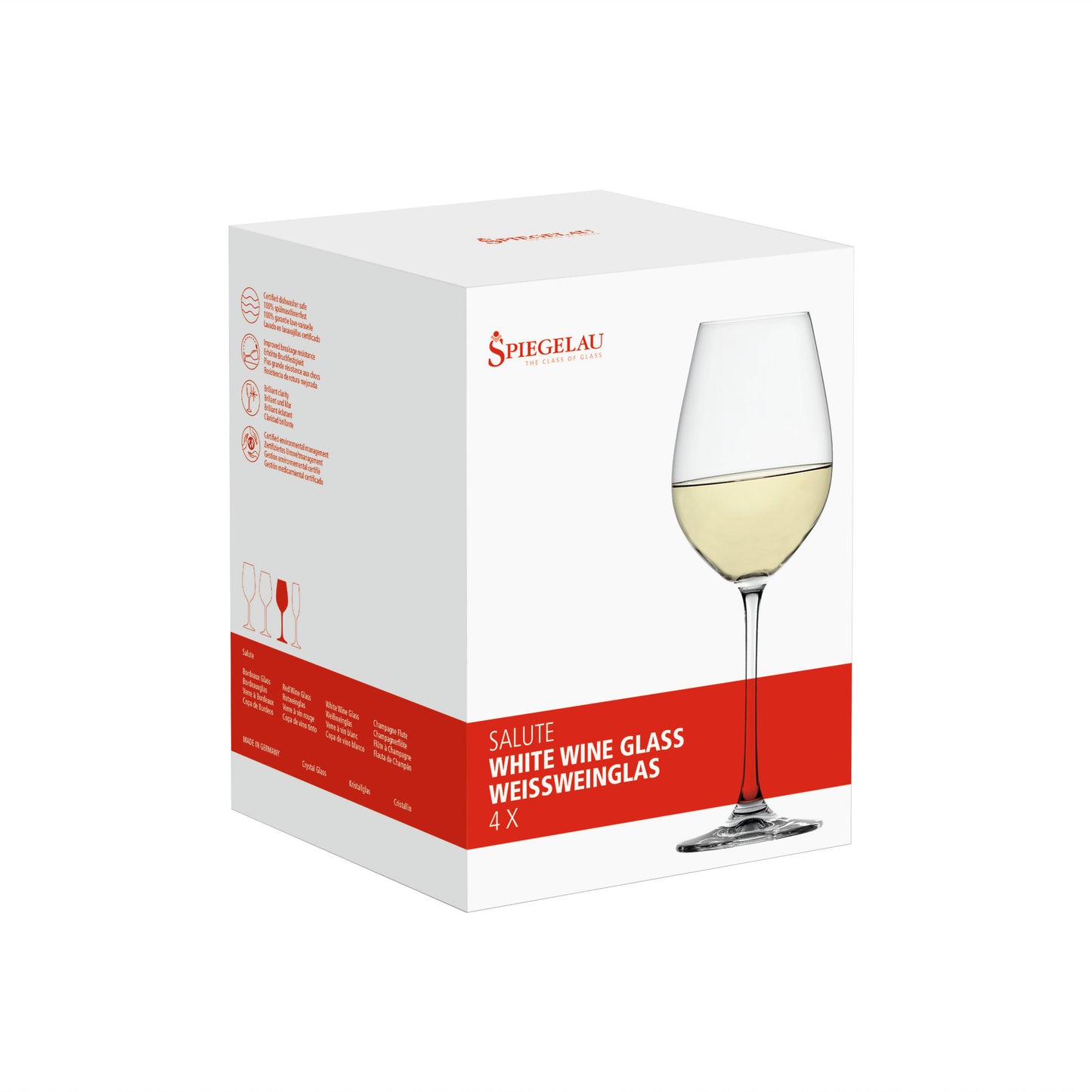 Spiegelau Salute 16.4 oz White Wine Glasses, Set of 4 | Barsonist