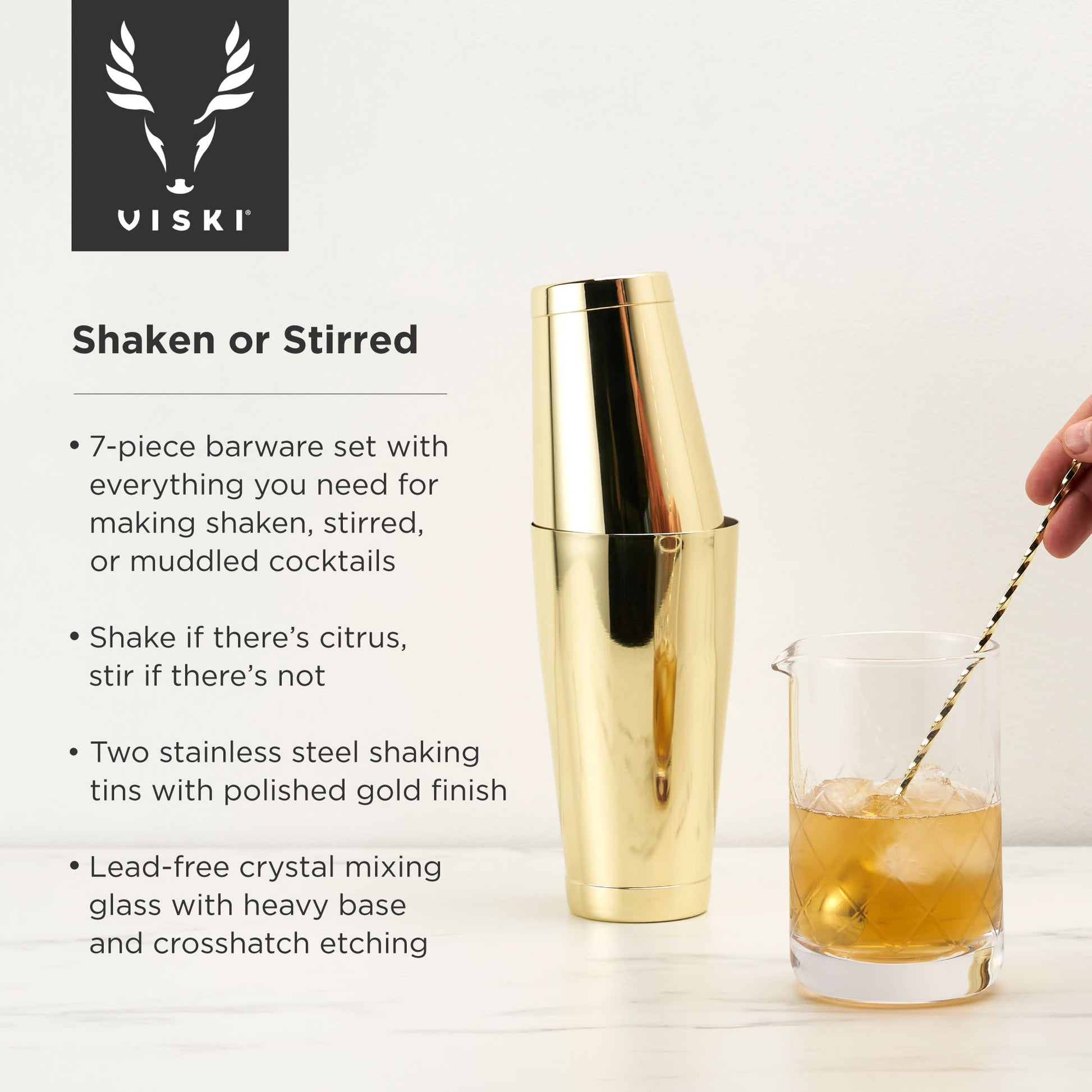 7 Piece Belmont Bar Essentials Set Viski®