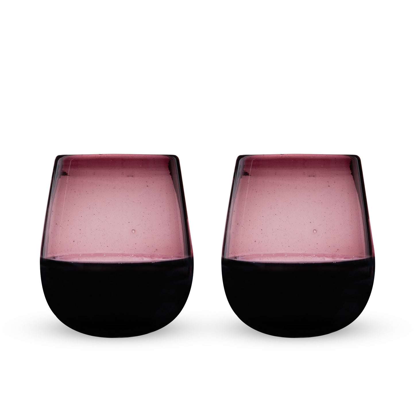 Rosado Recycled Stemless Wine Glasses by Twine, Set of 2 | Barsonist