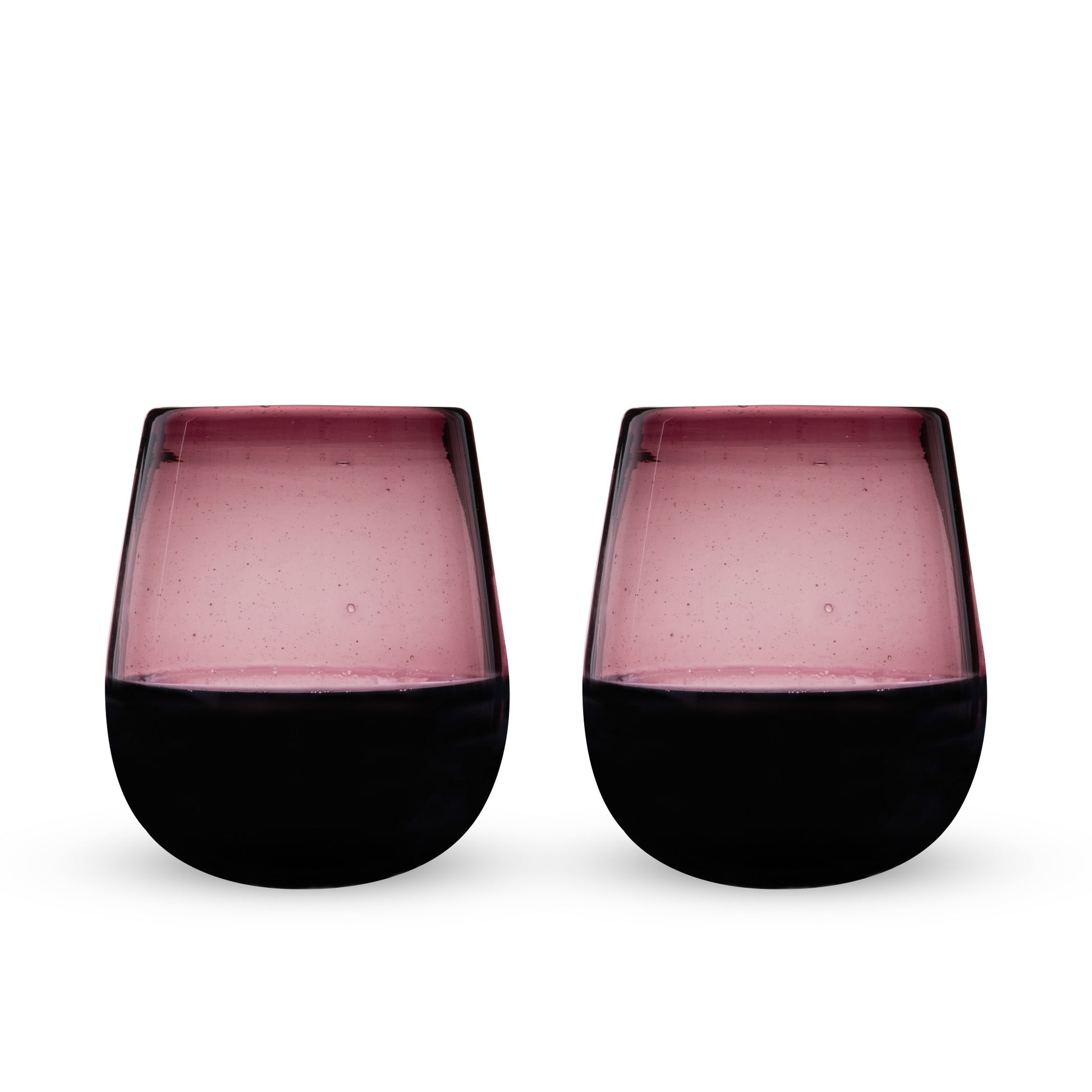 Rosado Recycled Stemless Wine Glasses by Twine, Set of 2 | Barsonist