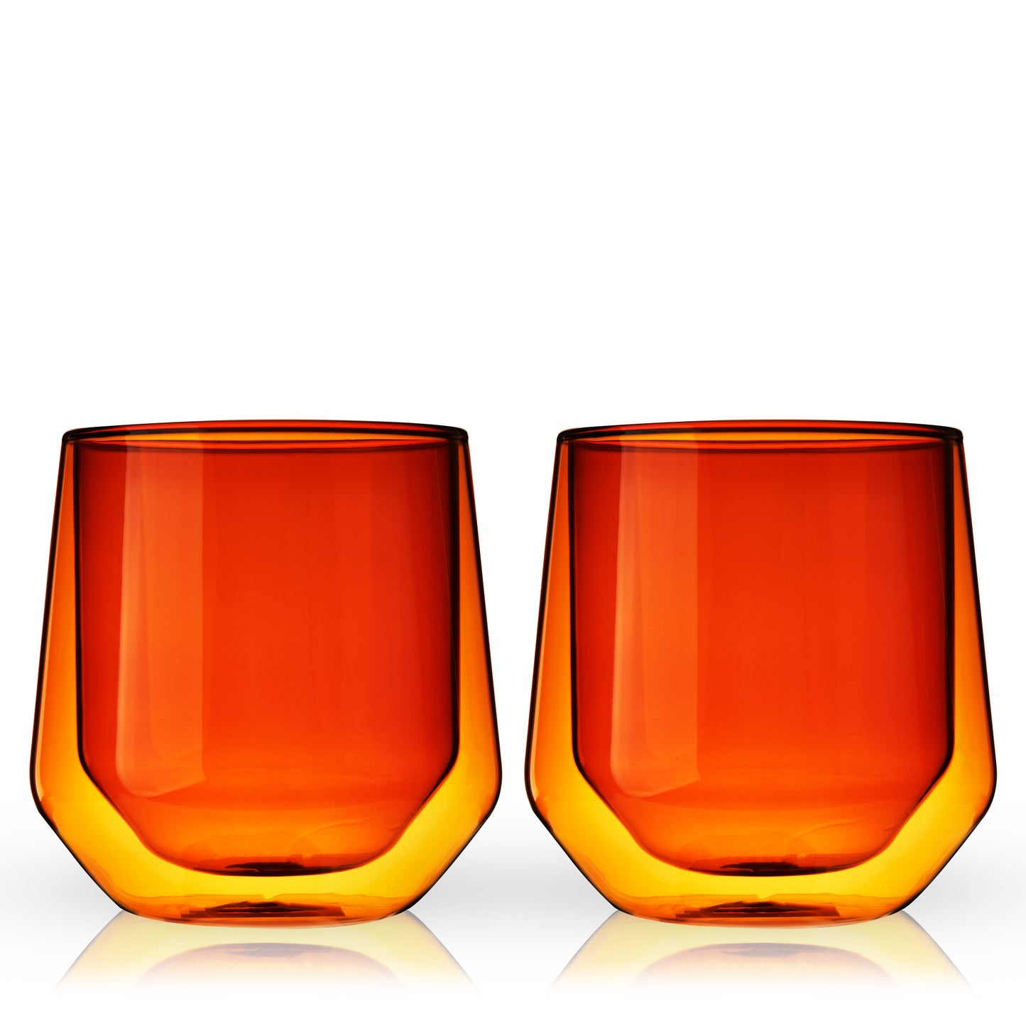 Aurora Double Walled Amber Tumblers Viski® (Set of 2)
