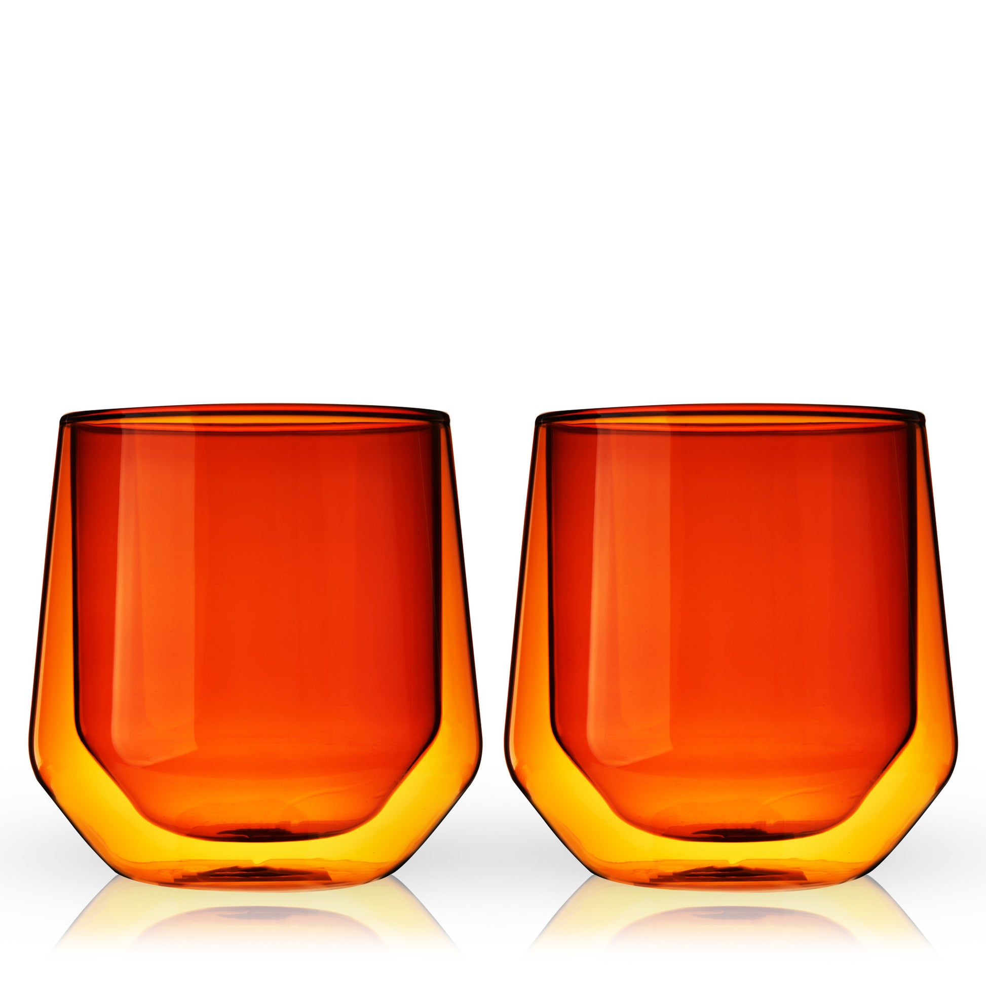 Aurora Double Walled Amber Tumblers Viski® (Set of 2)