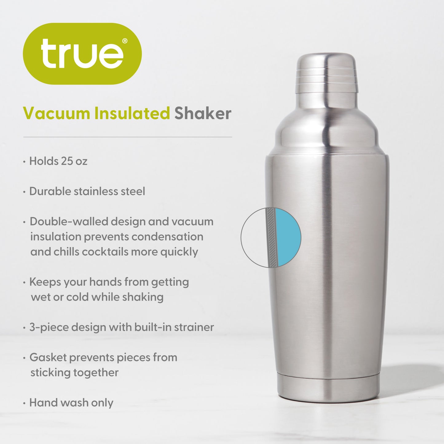 Chiller Vacuum Insulated Shaker by True