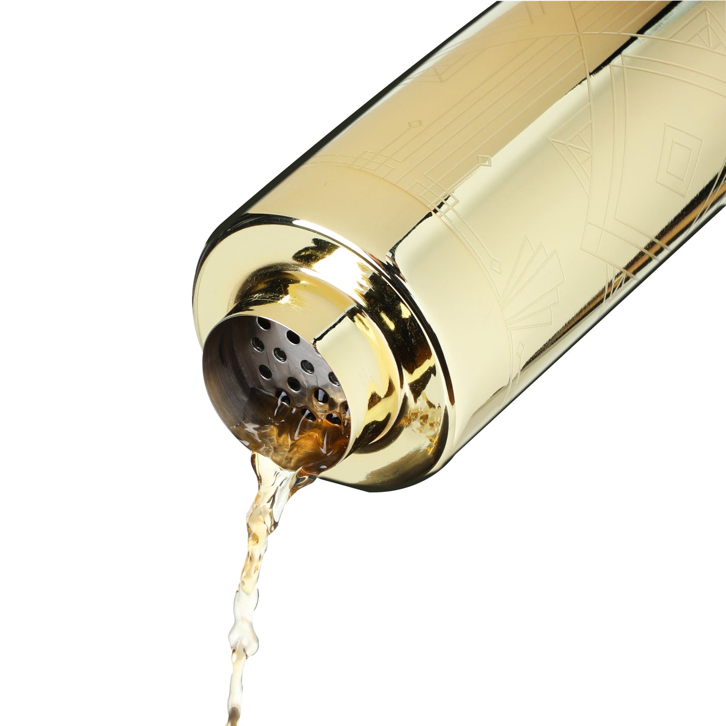 Art Deco 24 Oz Gold Cocktail Shaker Viski®