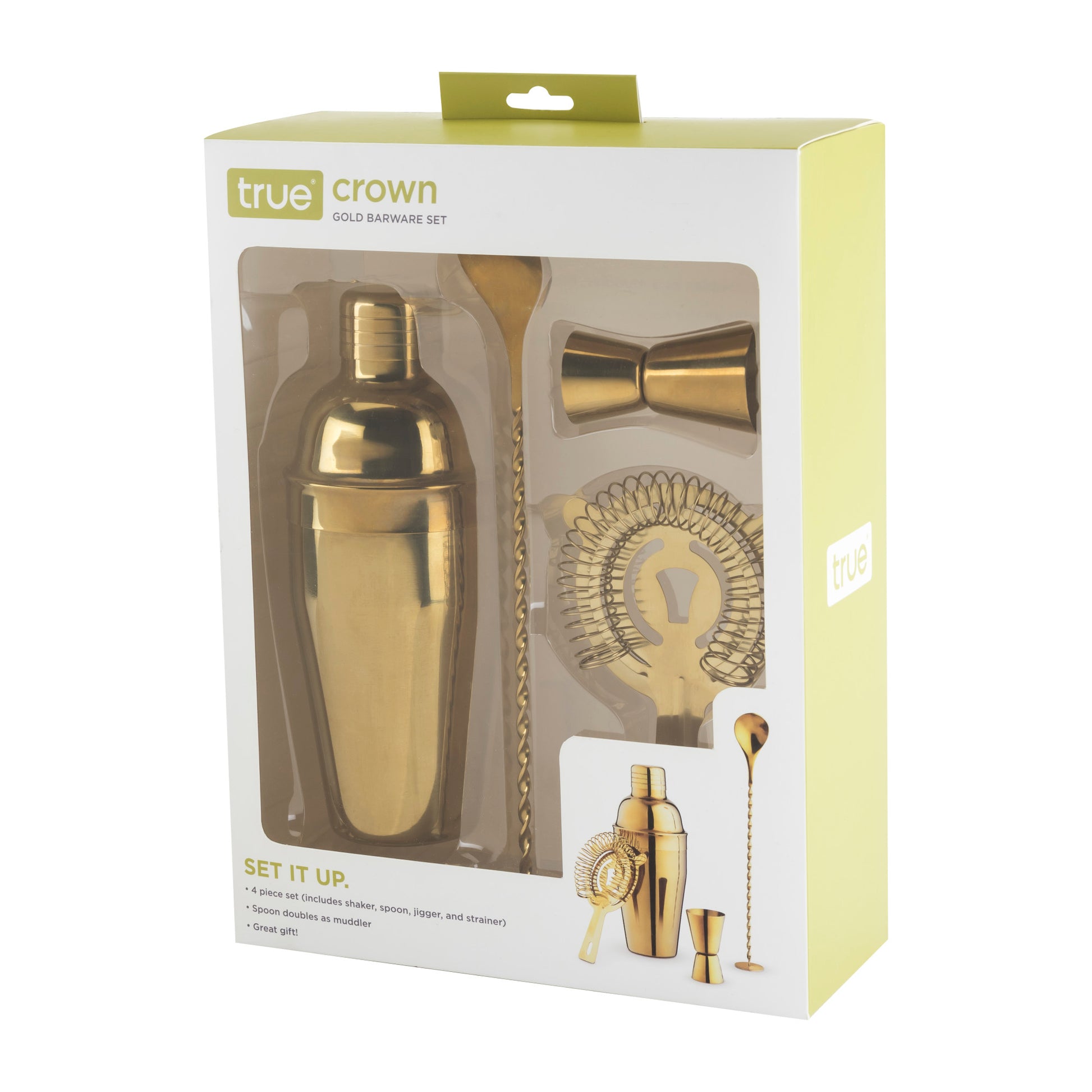 4 Piece Gold Barware Set True