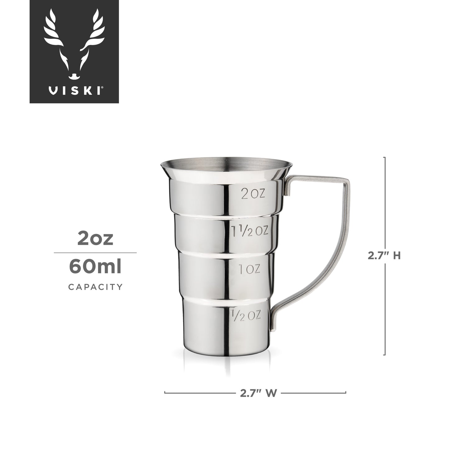 Harrison Stainless Steel Stepped Jigger Viski®