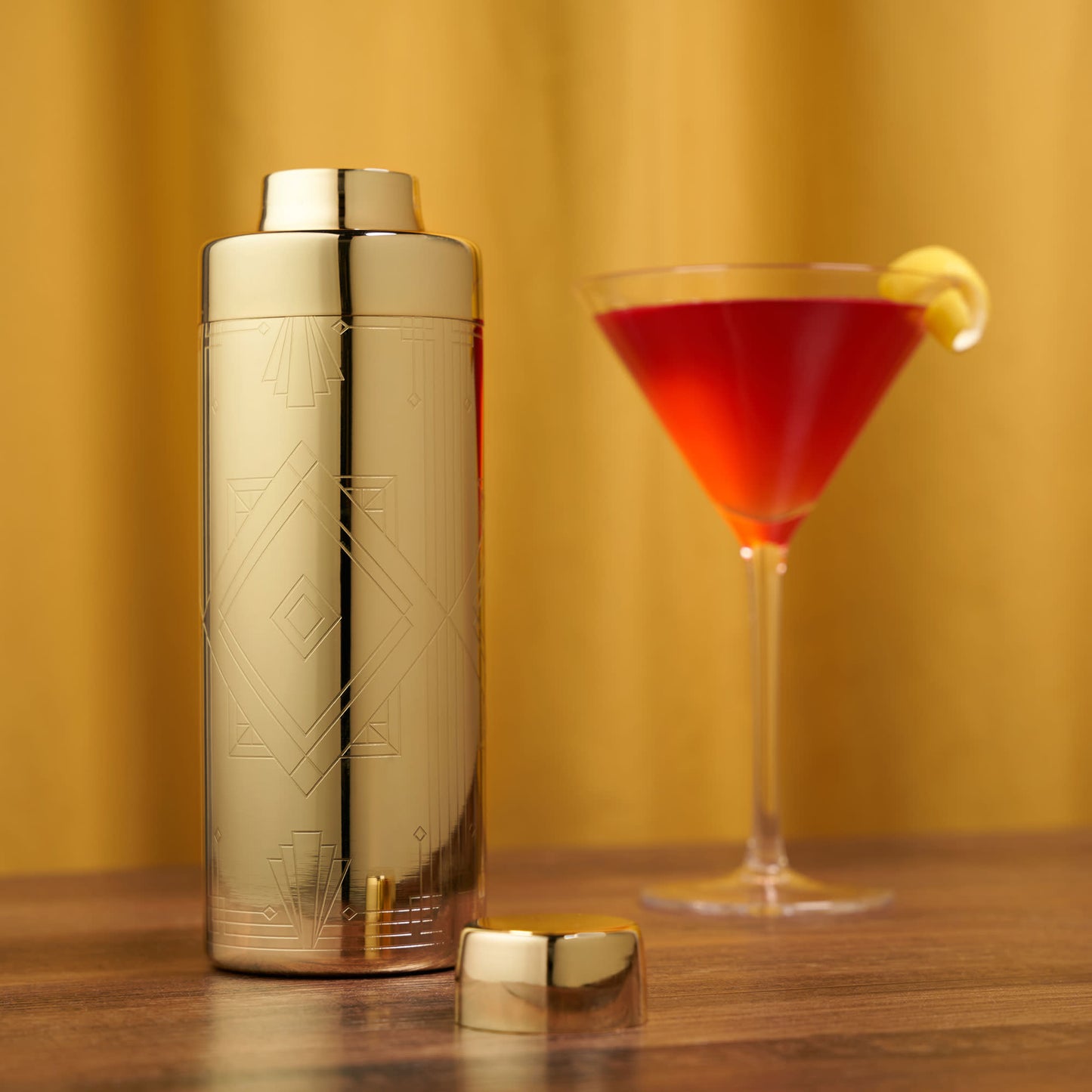 Art Deco 24 Oz Gold Cocktail Shaker Viski®