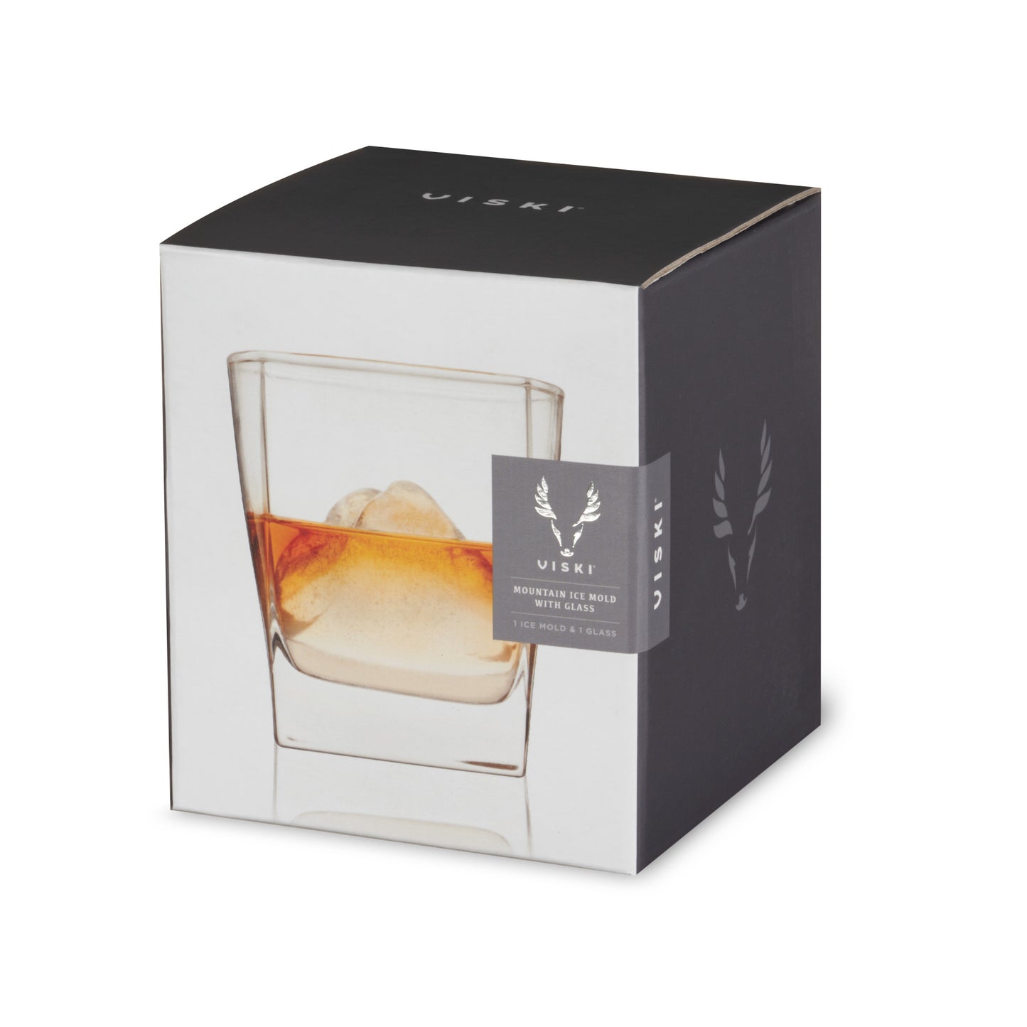 2 Piece Glacier Mountain Ice Mold Glass Set Viski®