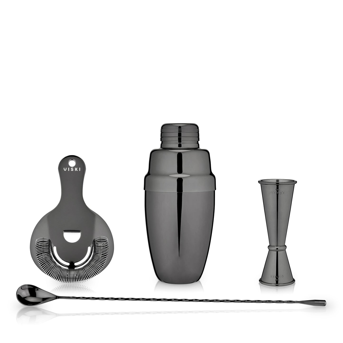 4 Piece Gunmetal Mixologist Barware Set by Viski®