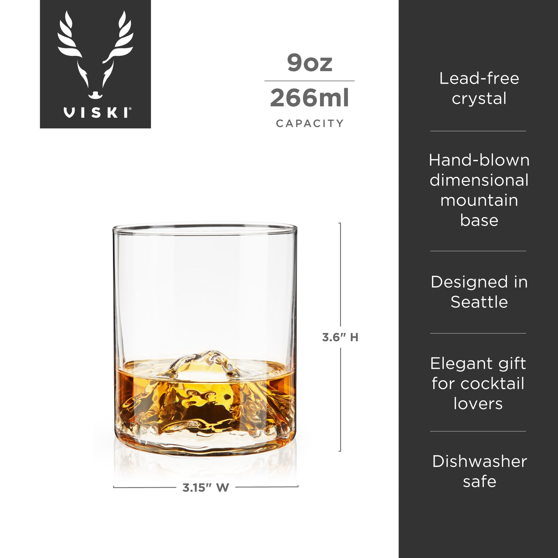 Mountain Crystal Tumblers Viski® (Set of 2)