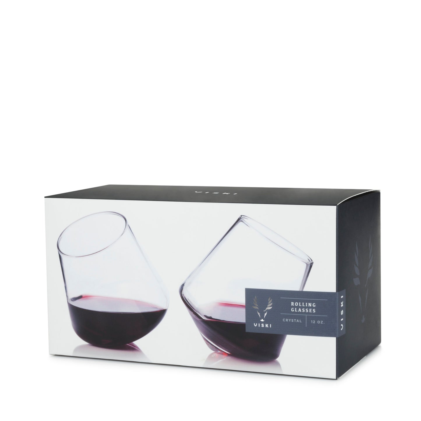 Rolling Crystal Wine Glasses Viski® (Set of 2)