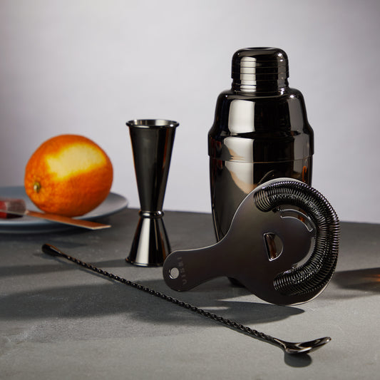 4 Piece Gunmetal Mixologist Barware Set by Viski®