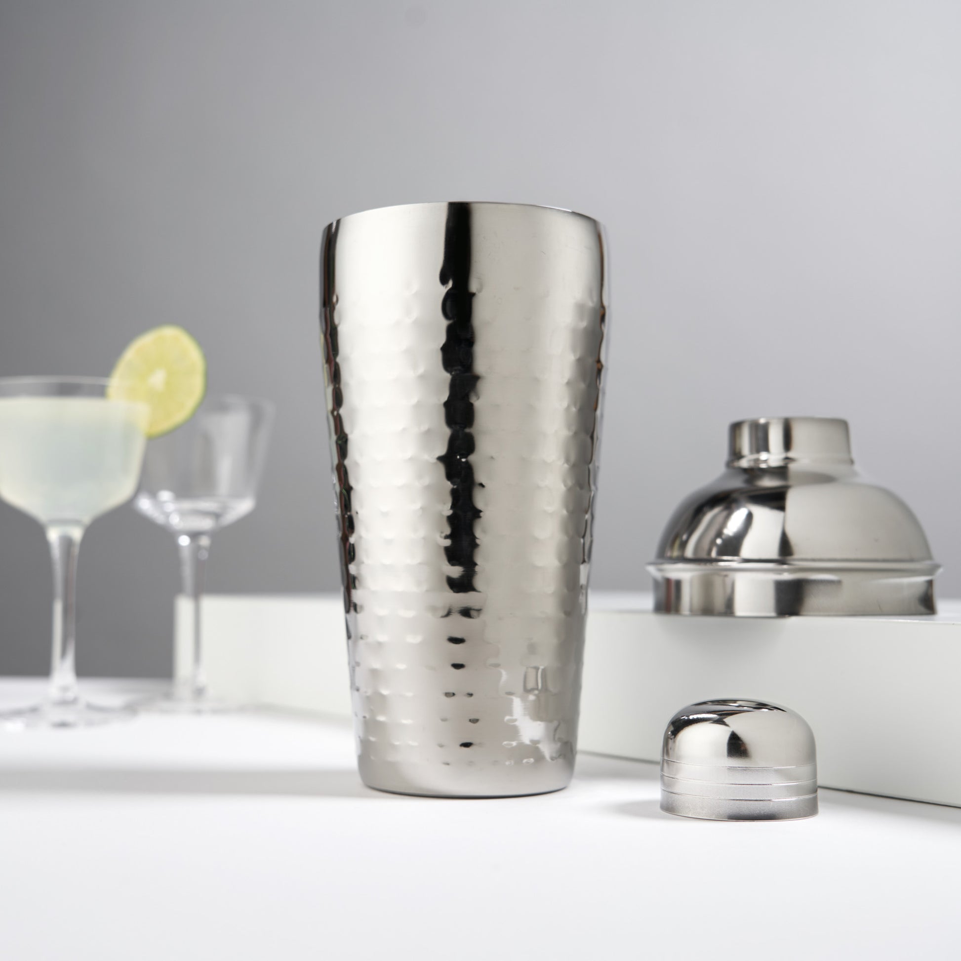 Irving 24 oz Hammered Stainless Steel Cocktail Shaker by Viski | Barsonist