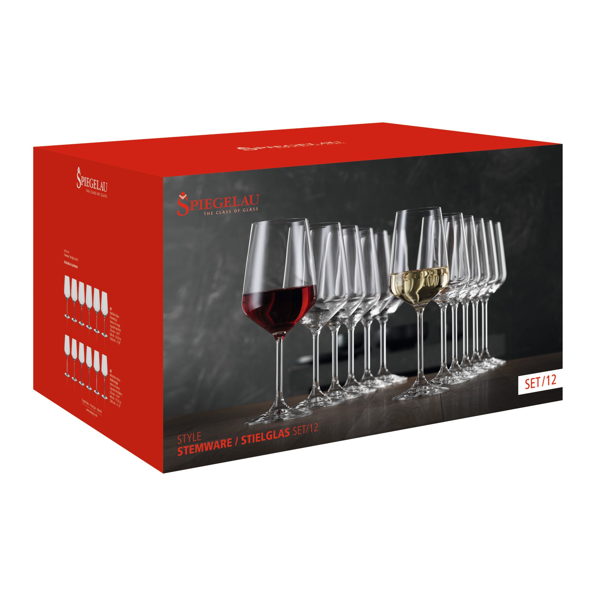Spiegelau Style Red and White Wine Glasses (Set of 12)
