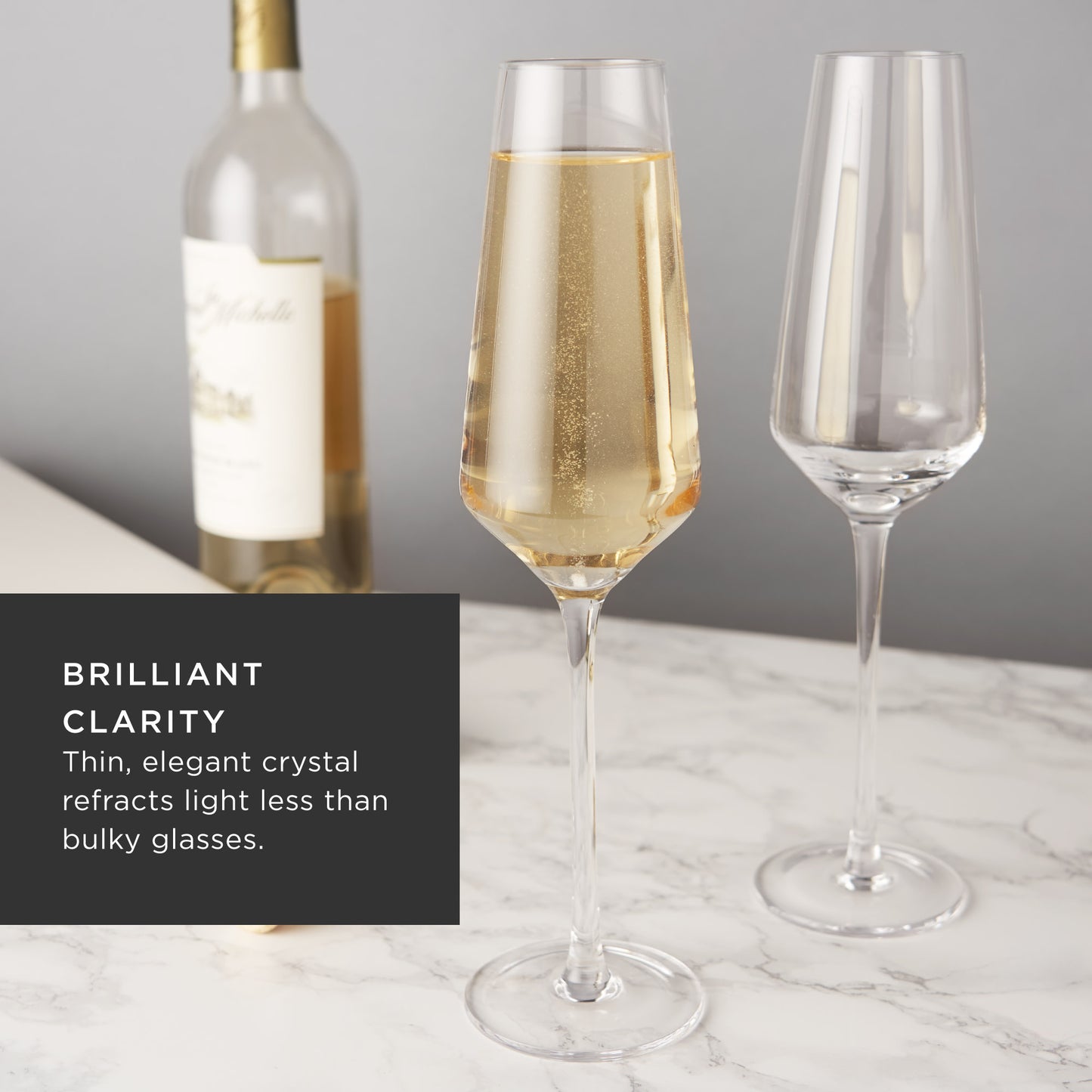 Raye Crystal Angled Champagne Flutes Viski® (Set of 2)