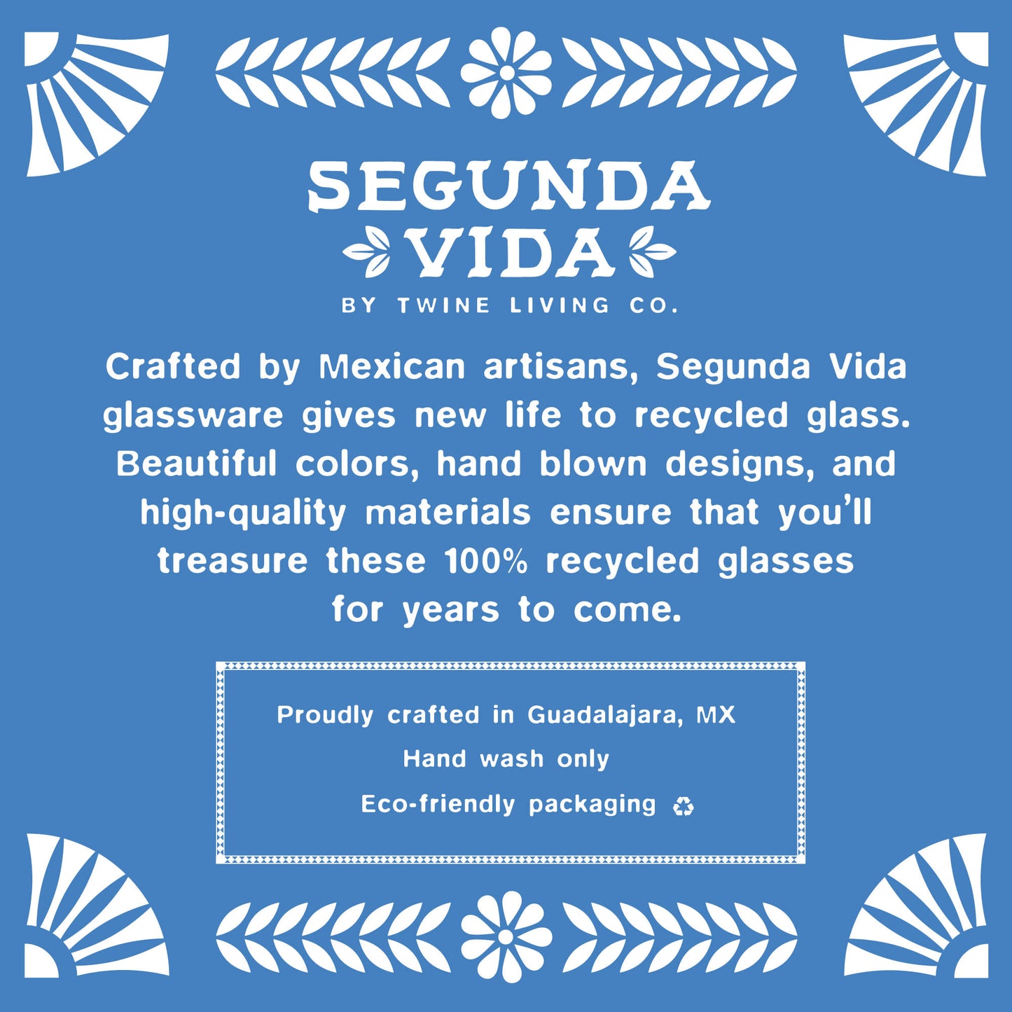 Rosado Recycled Stemless Wine Glasses by Twine, Set of 2 | Barsonist