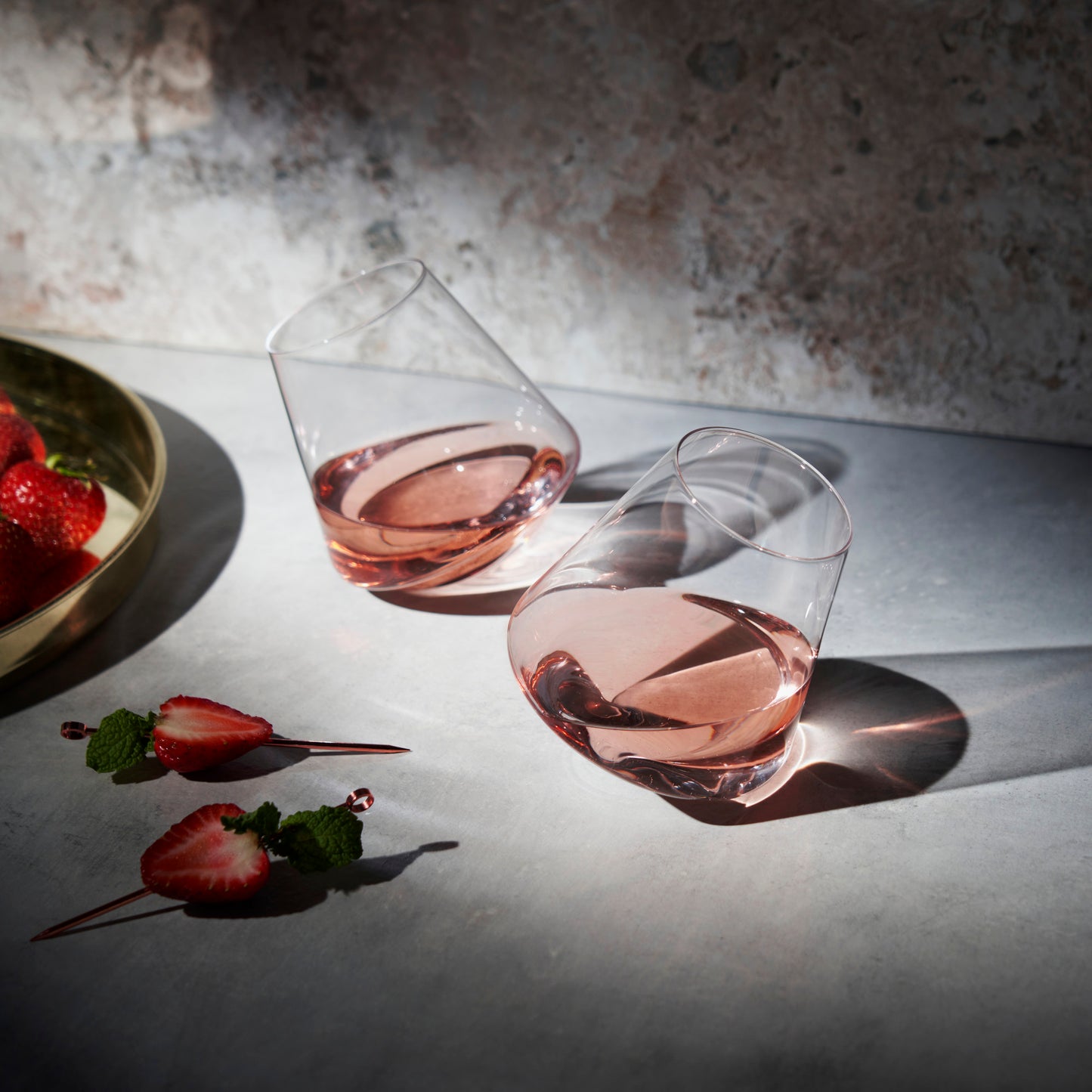 Rolling Crystal Wine Glasses Viski® (Set of 2)