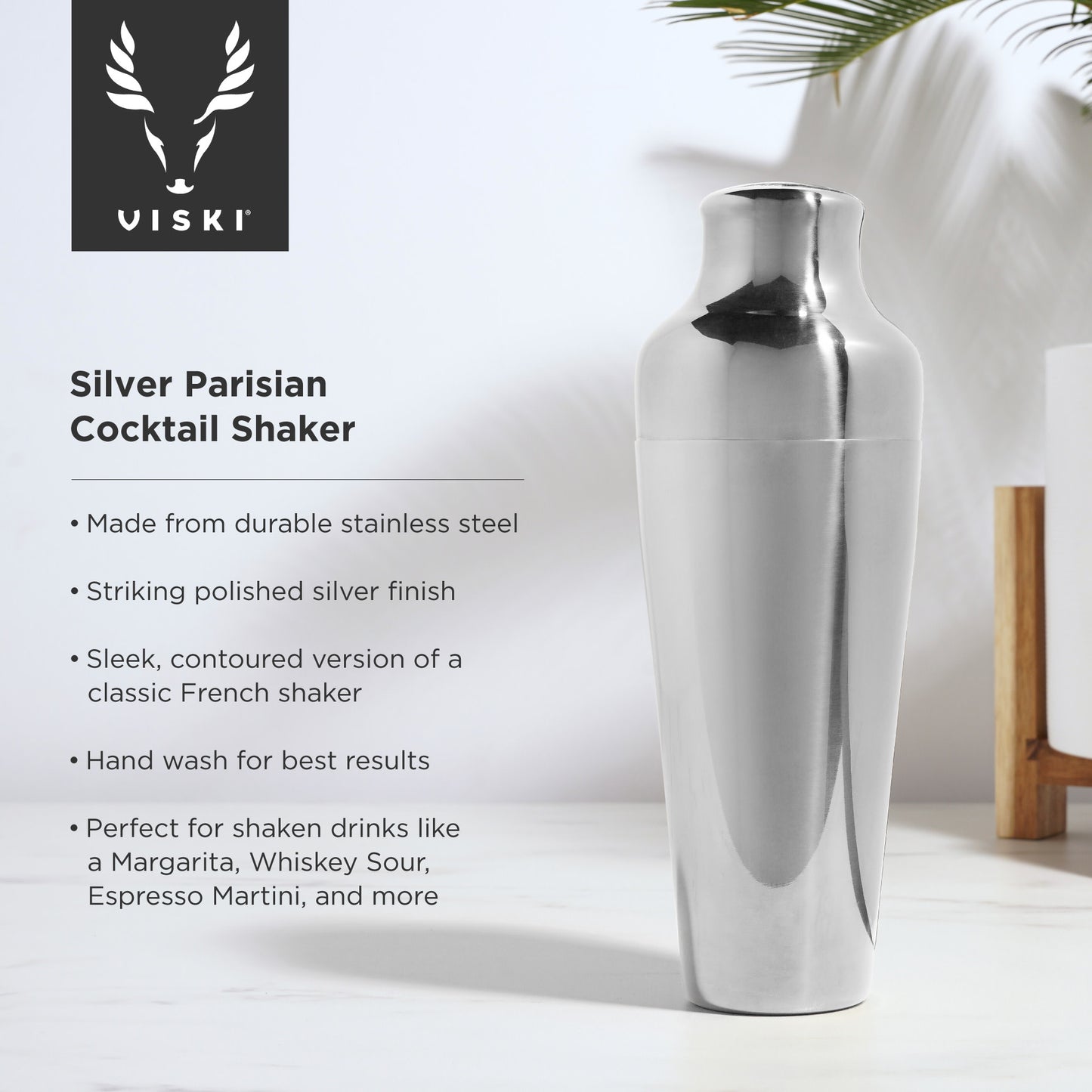 Harrison Parisian Cocktail Shaker in Silver Viski®