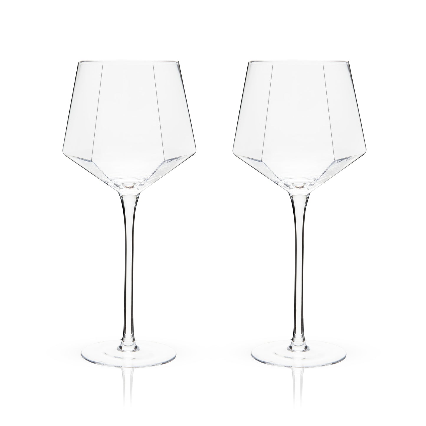 Seneca Crystal Wine Glasses by Viski, Set of 2 | Barsonist