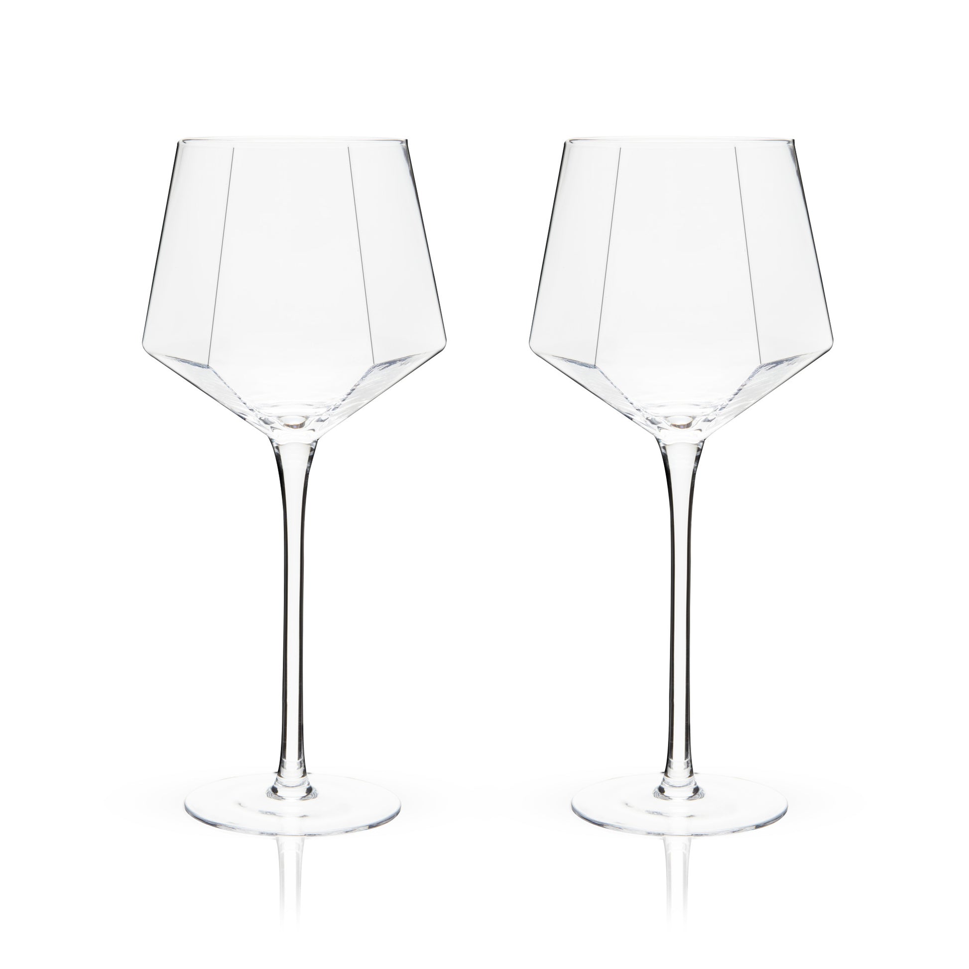 Seneca Crystal Wine Glasses by Viski, Set of 2 | Barsonist