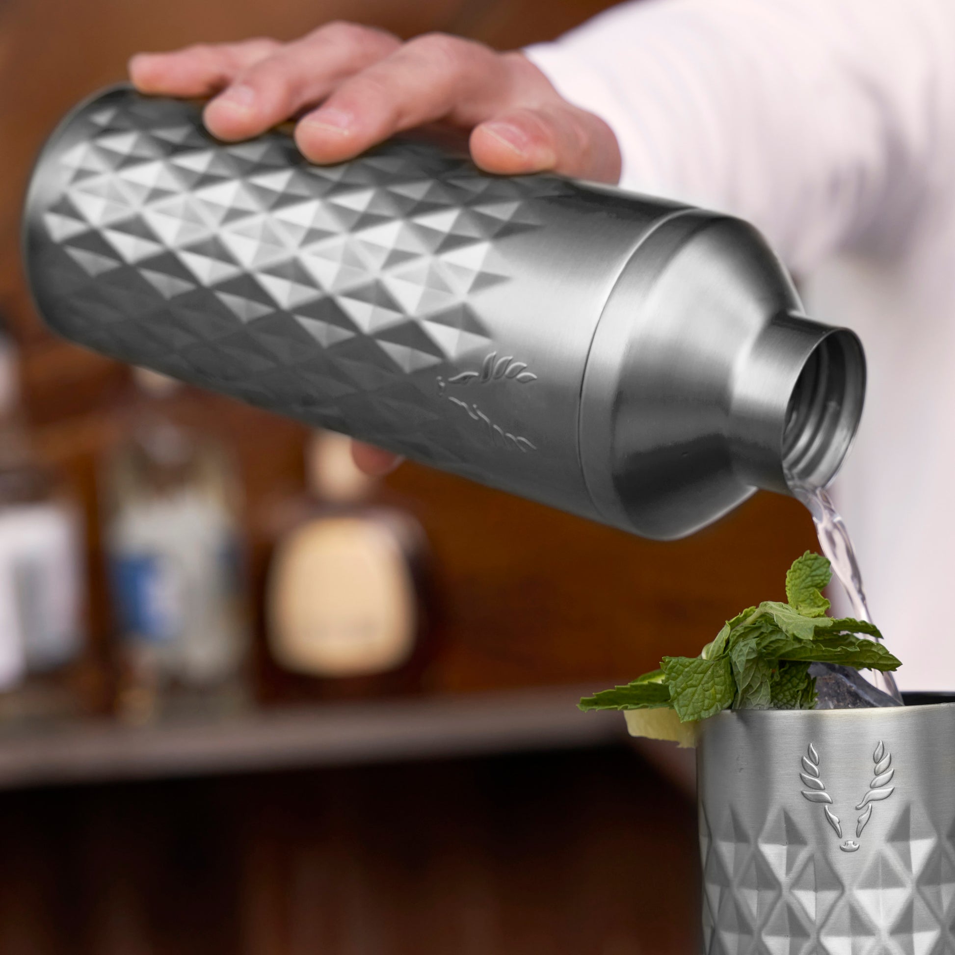 Paragon Platinum Double-Walled Cocktail Shaker by Viski | Barsonist
