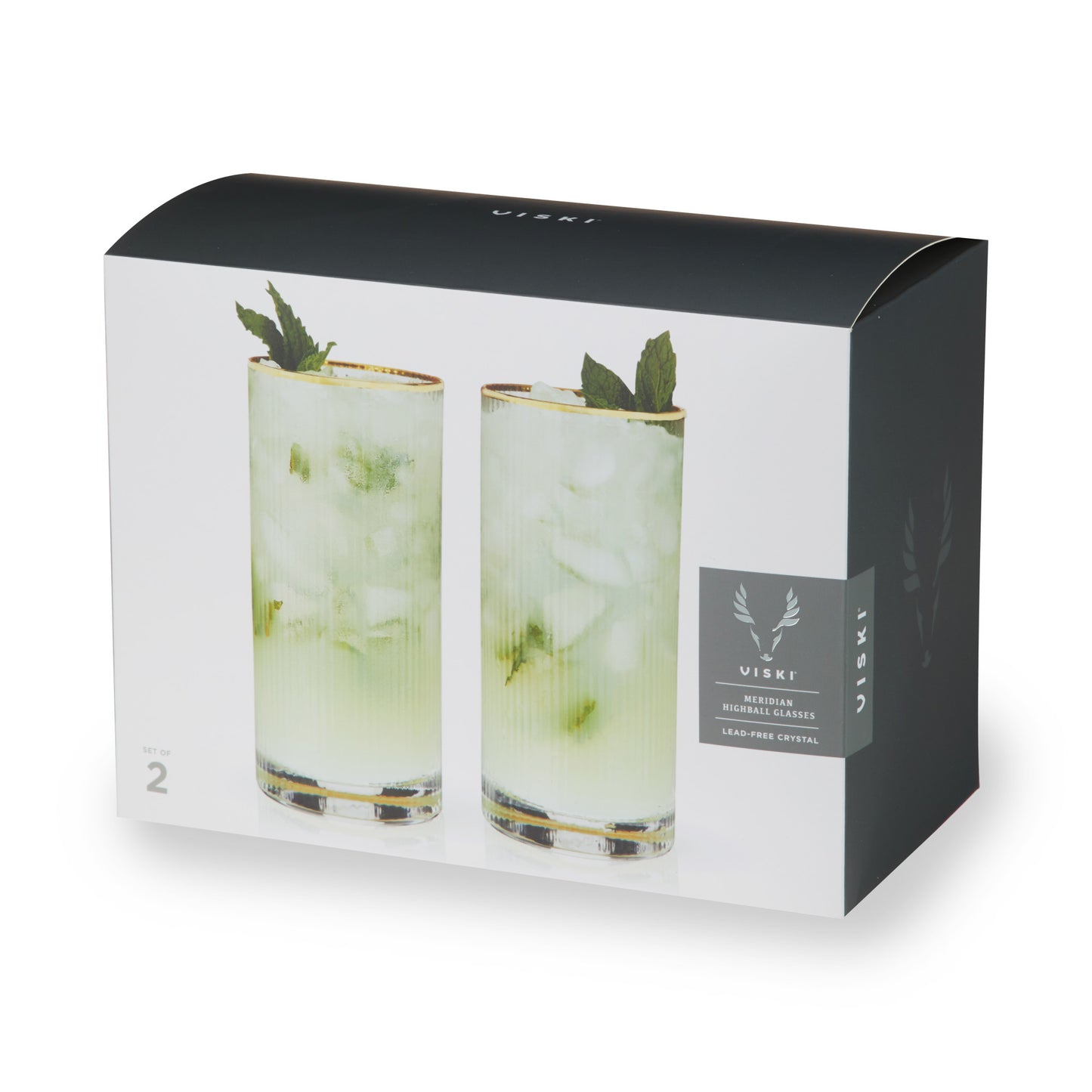 Meridian Crystal Highball Glasses Viski® (Set of 2)