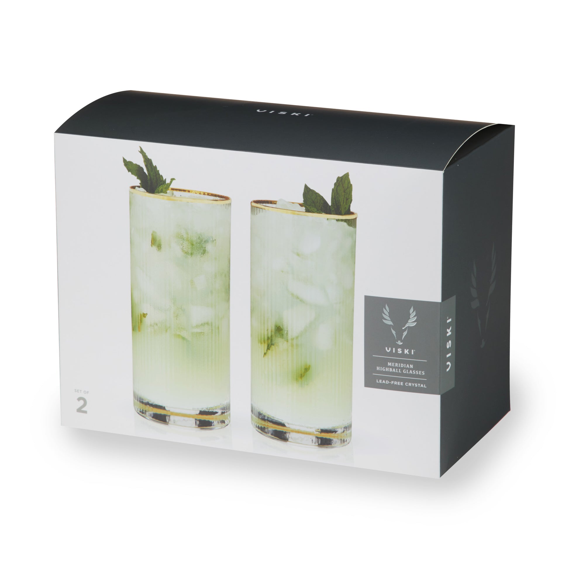 Meridian Crystal Highball Glasses Viski® (Set of 2)