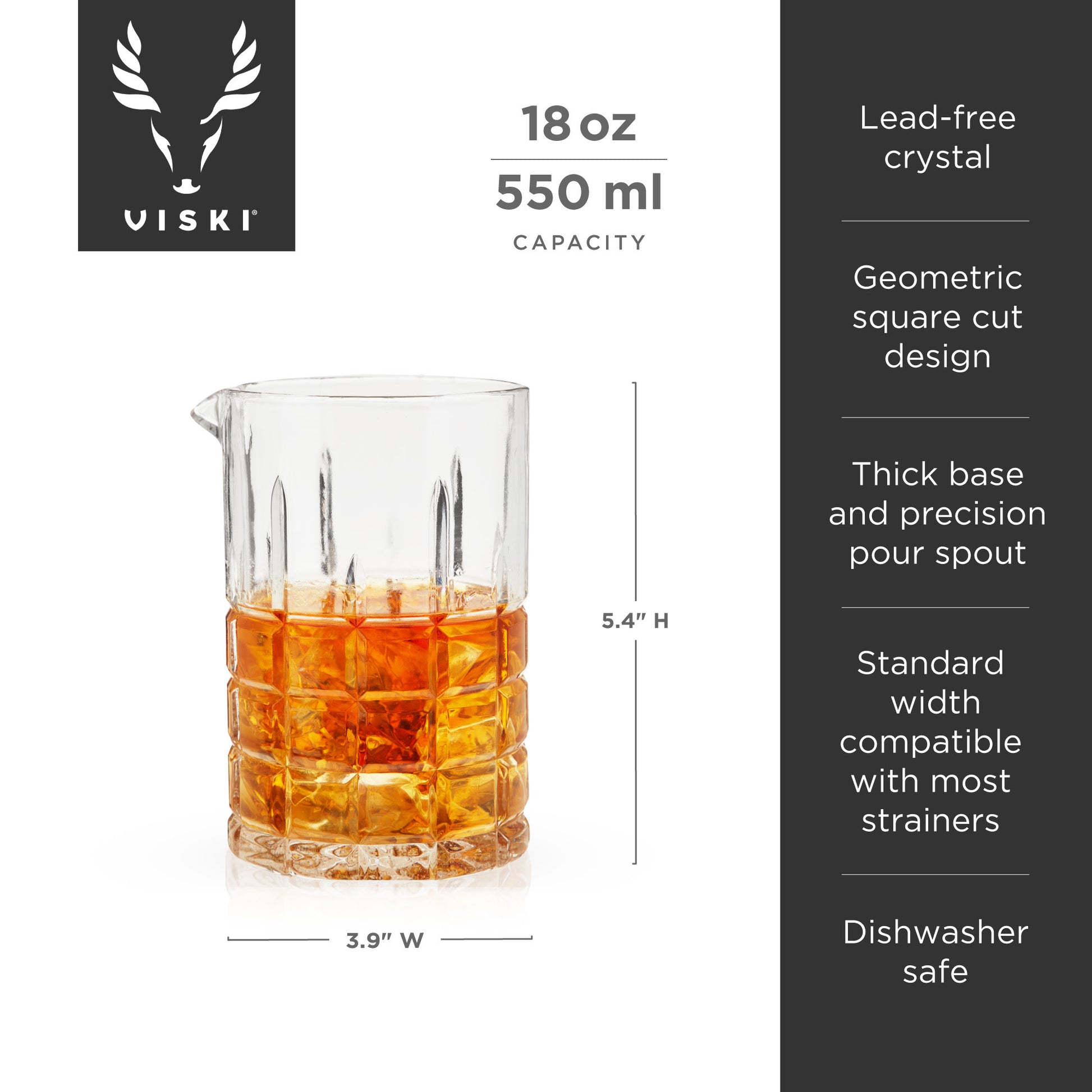 Highland 18 Oz Mixing Glass Viski®