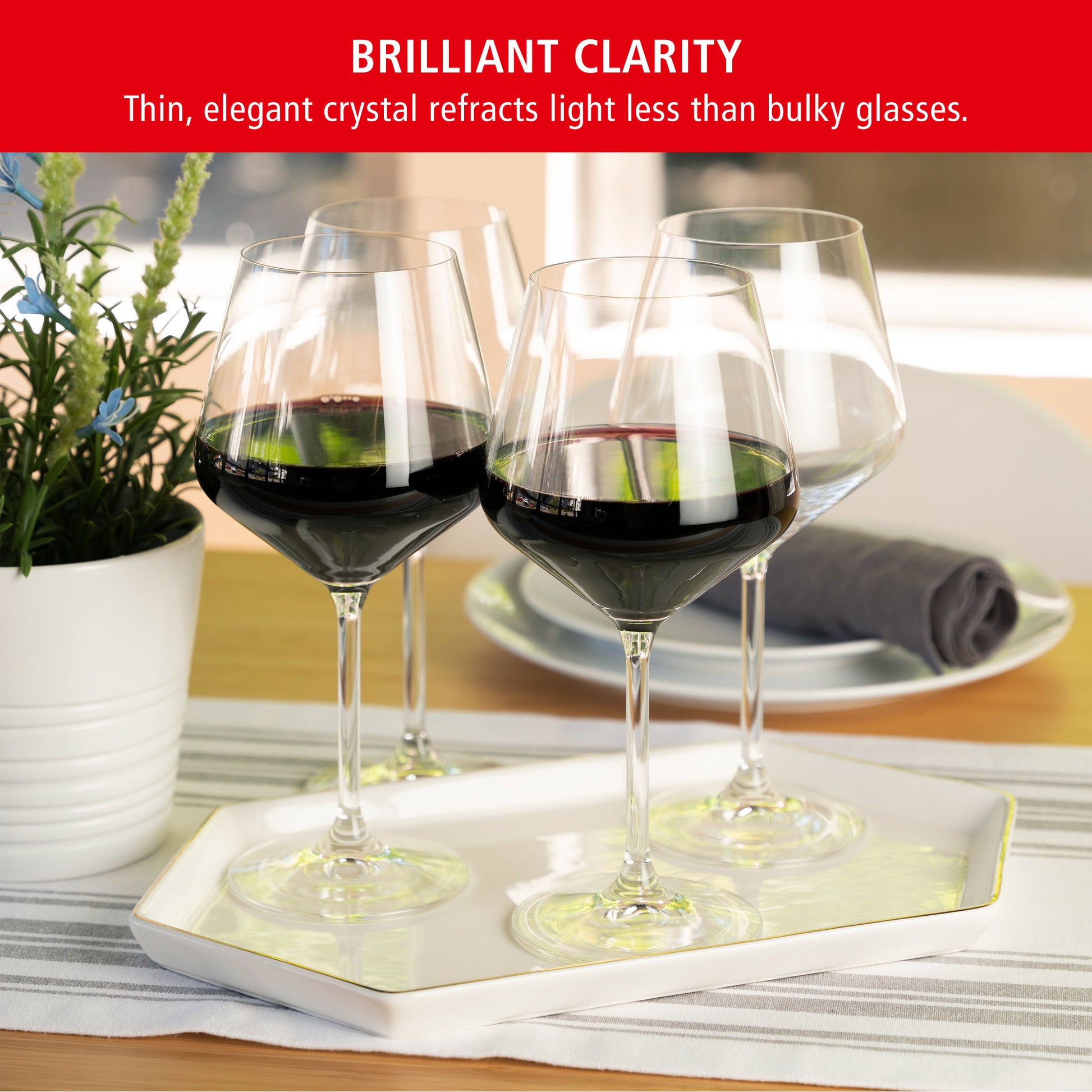 Spiegelau Style 22.6 Oz Burgundy Glasses (Set of 4)