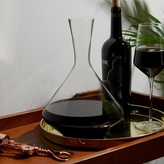Raye 60 oz Crystal Angled Wine Decanter by Viski | Barsonist