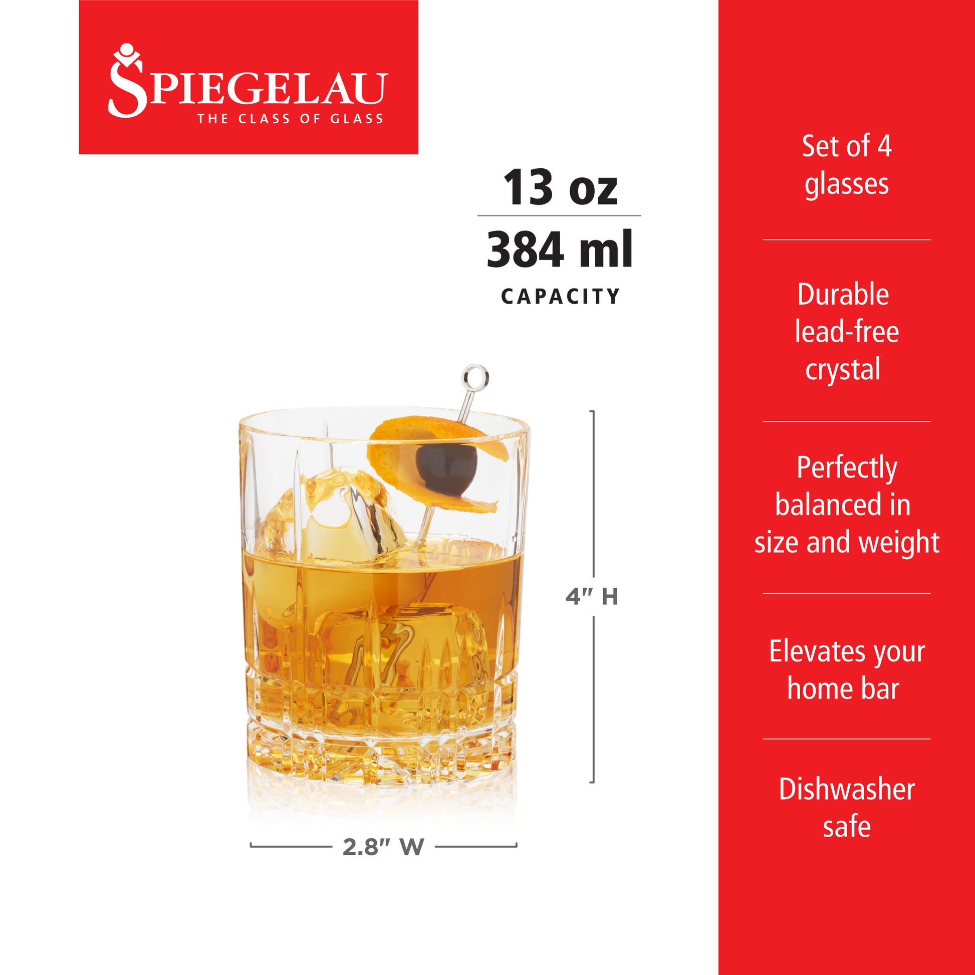 Spiegelau 13 Oz Perfect DOF Glasses (Set of 4)