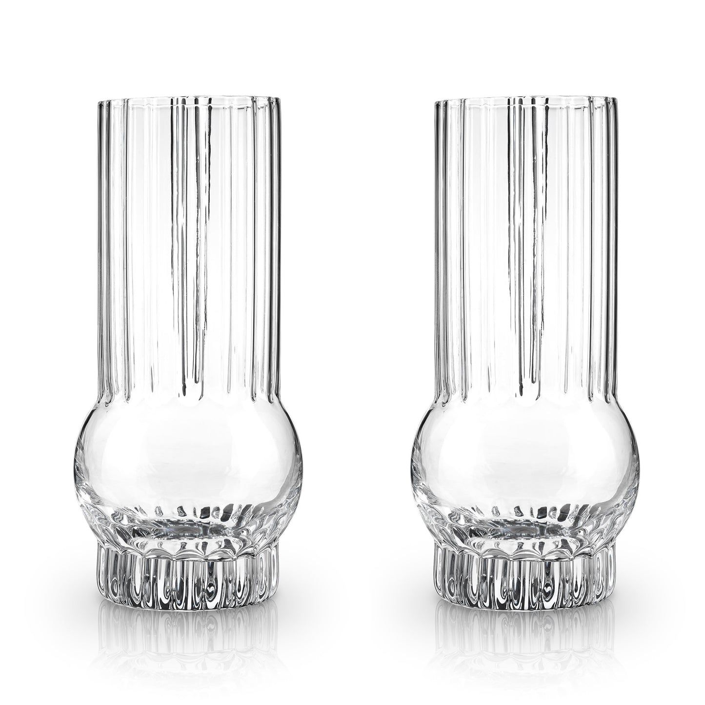 Raye Deco Crystal Highball Glasses Viski® (Set of 2)