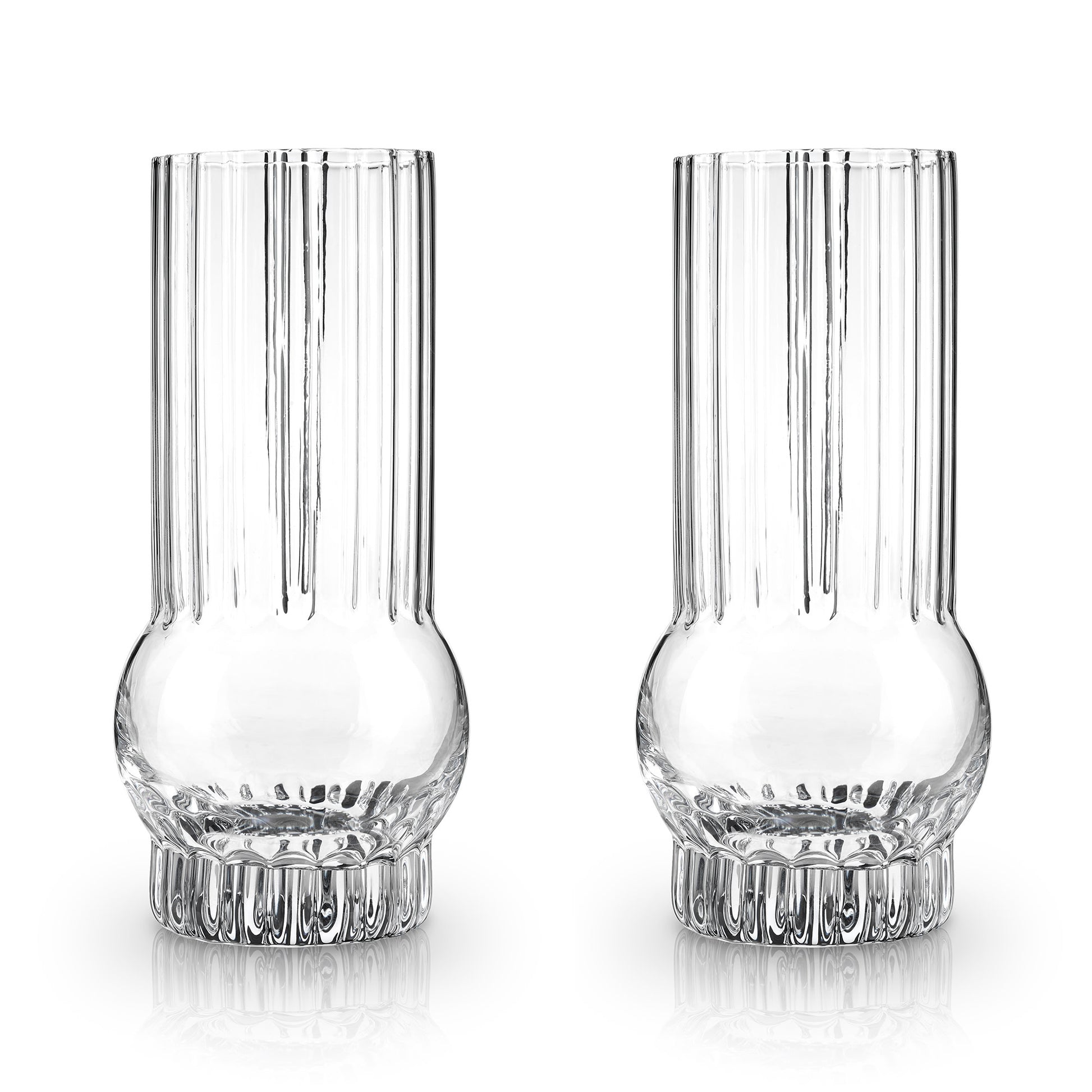 Raye Deco Crystal Highball Glasses Viski® (Set of 2)