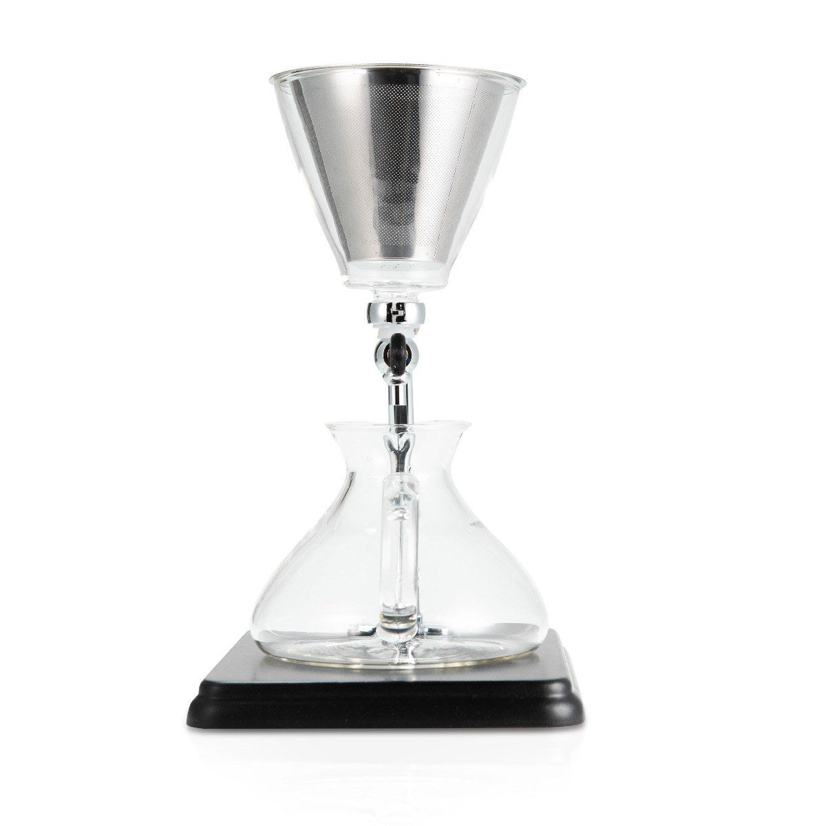 Yama Glass Silverton Brewer w/ Black Base & Silver Accents | Barsonist