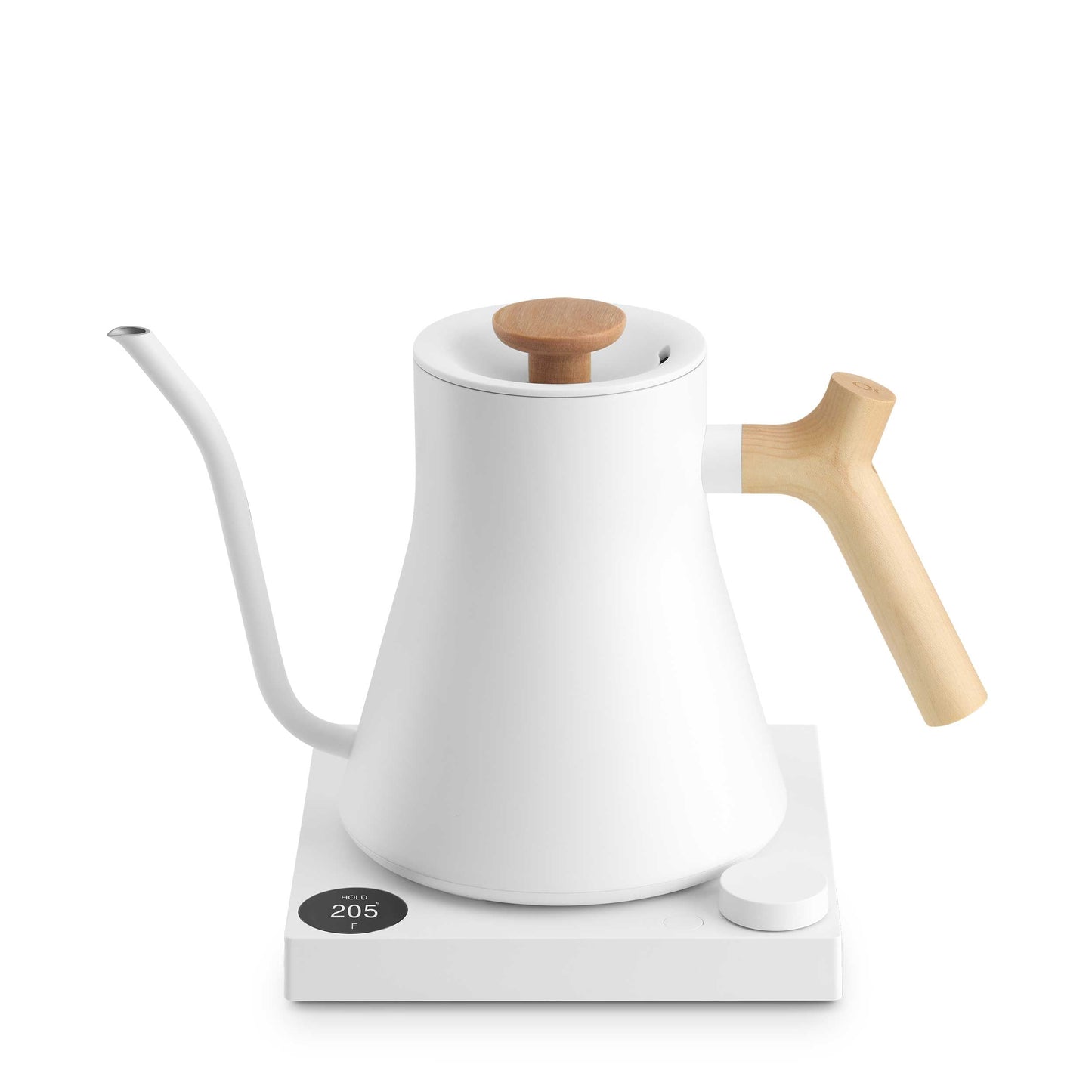 Fellow Stagg EKG Pro Electric Kettle - Matte White w/ Maple | Barsonist